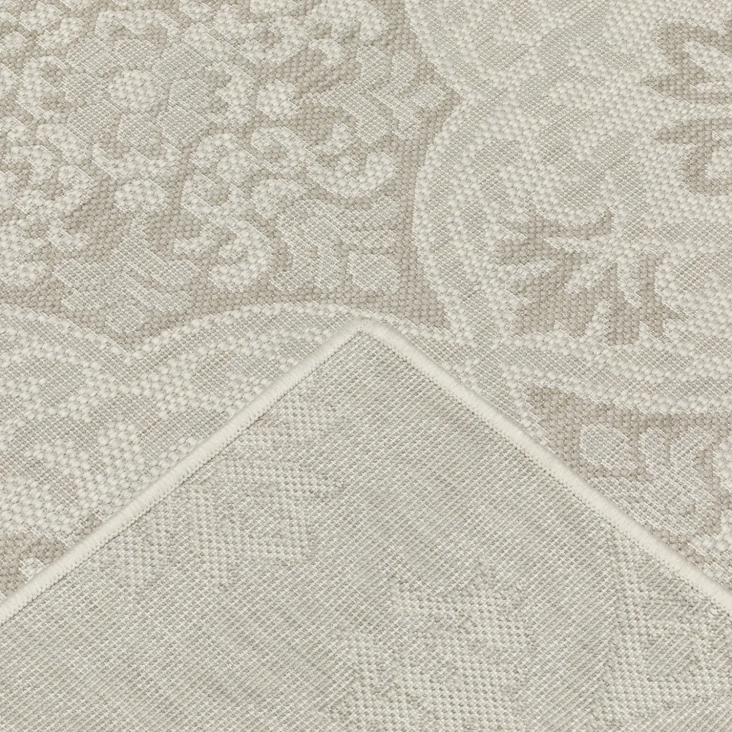 Area Rugs>Plow & Hearth Hamilton Vintage Indoor/Outdoor Rug, 5'3" x 7'3" Ivory