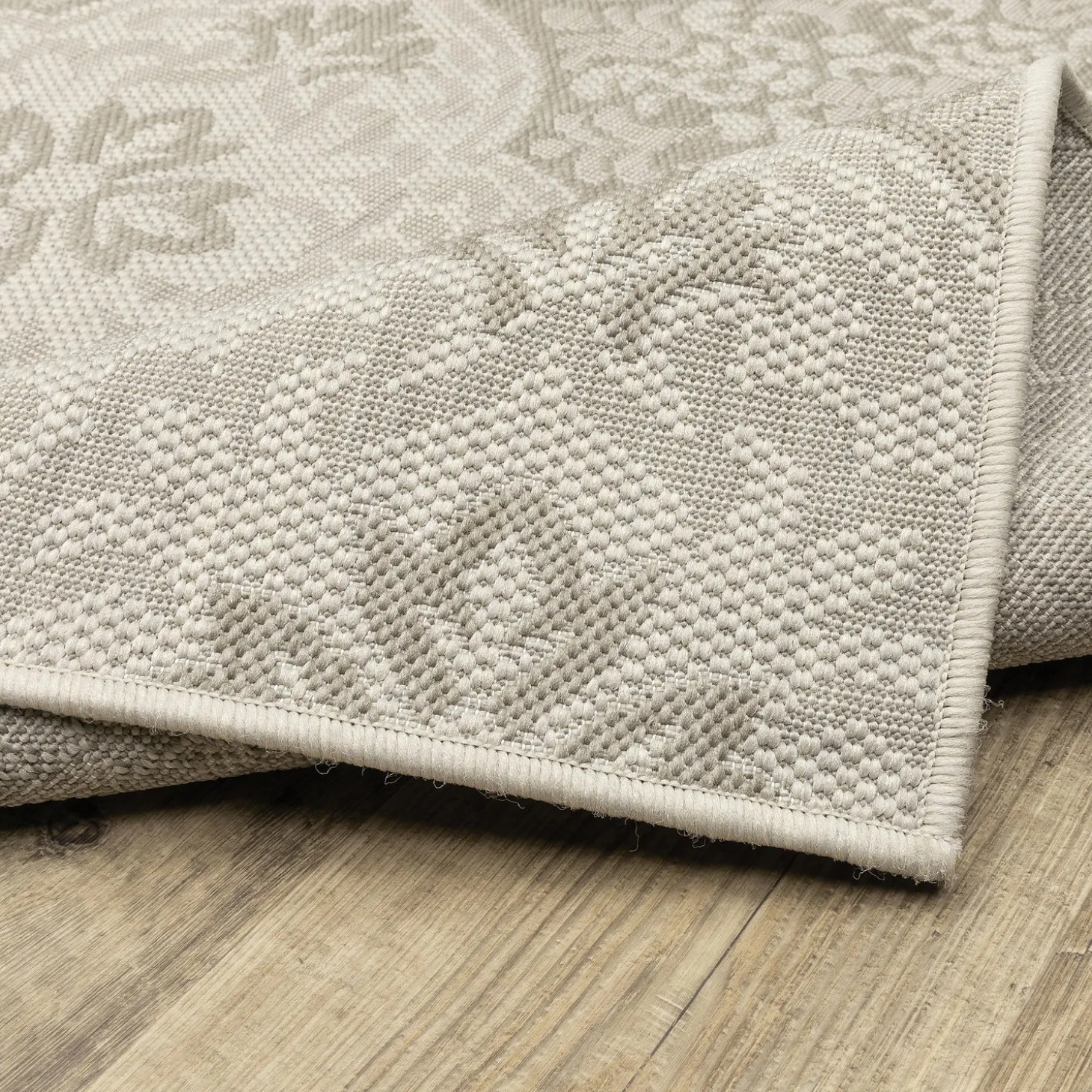 Area Rugs>Plow & Hearth Hamilton Vintage Indoor/Outdoor Rug, 5'3" x 7'3" Ivory