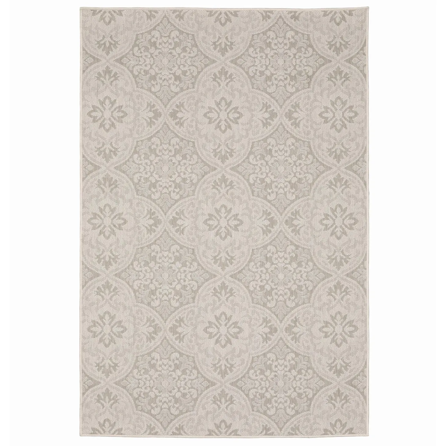 Area Rugs>Plow & Hearth Hamilton Vintage Indoor/Outdoor Rug, 5'3" x 7'3" Ivory