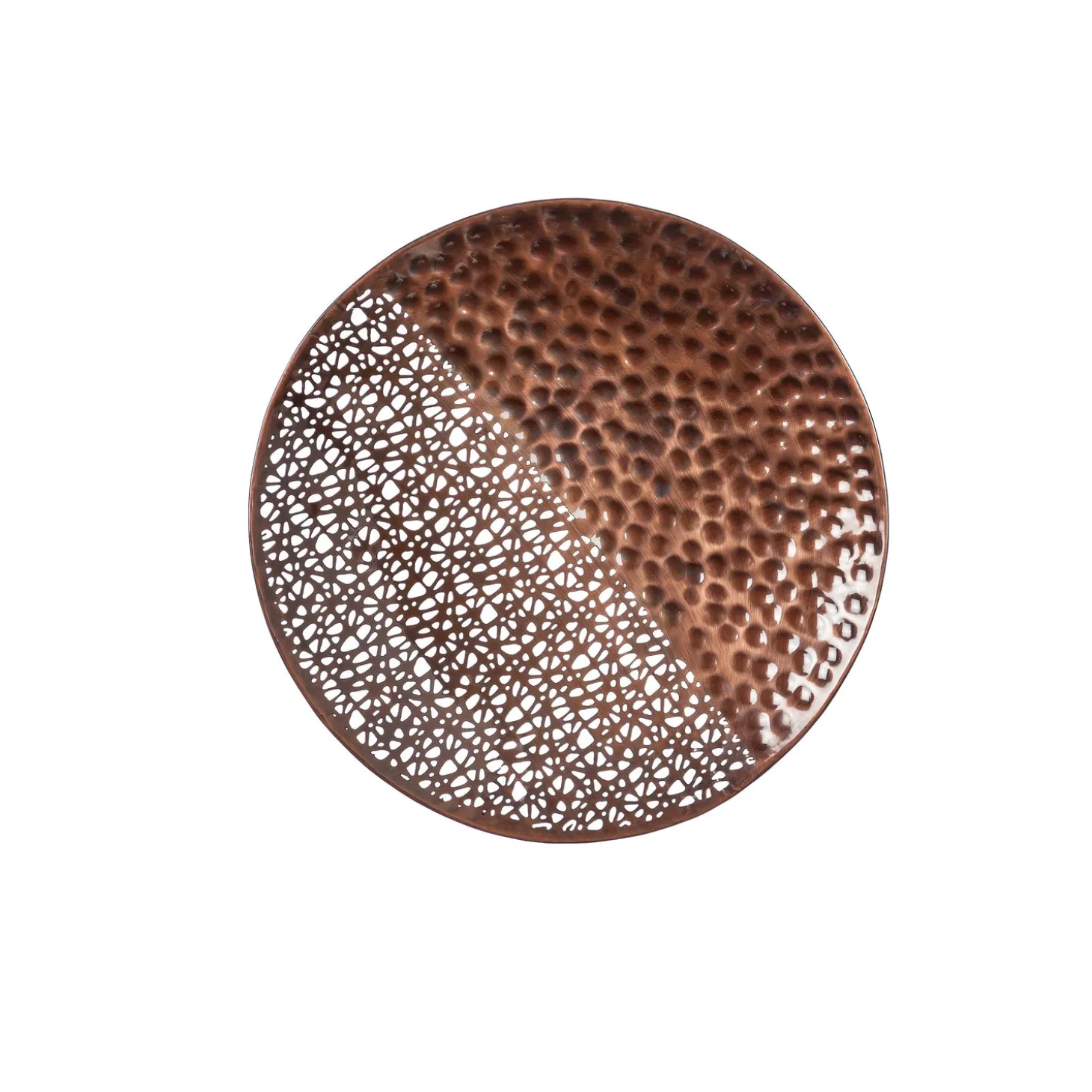 Wall Art>Plow & Hearth Hammered Metal Wall Decor, Round, Set of 4