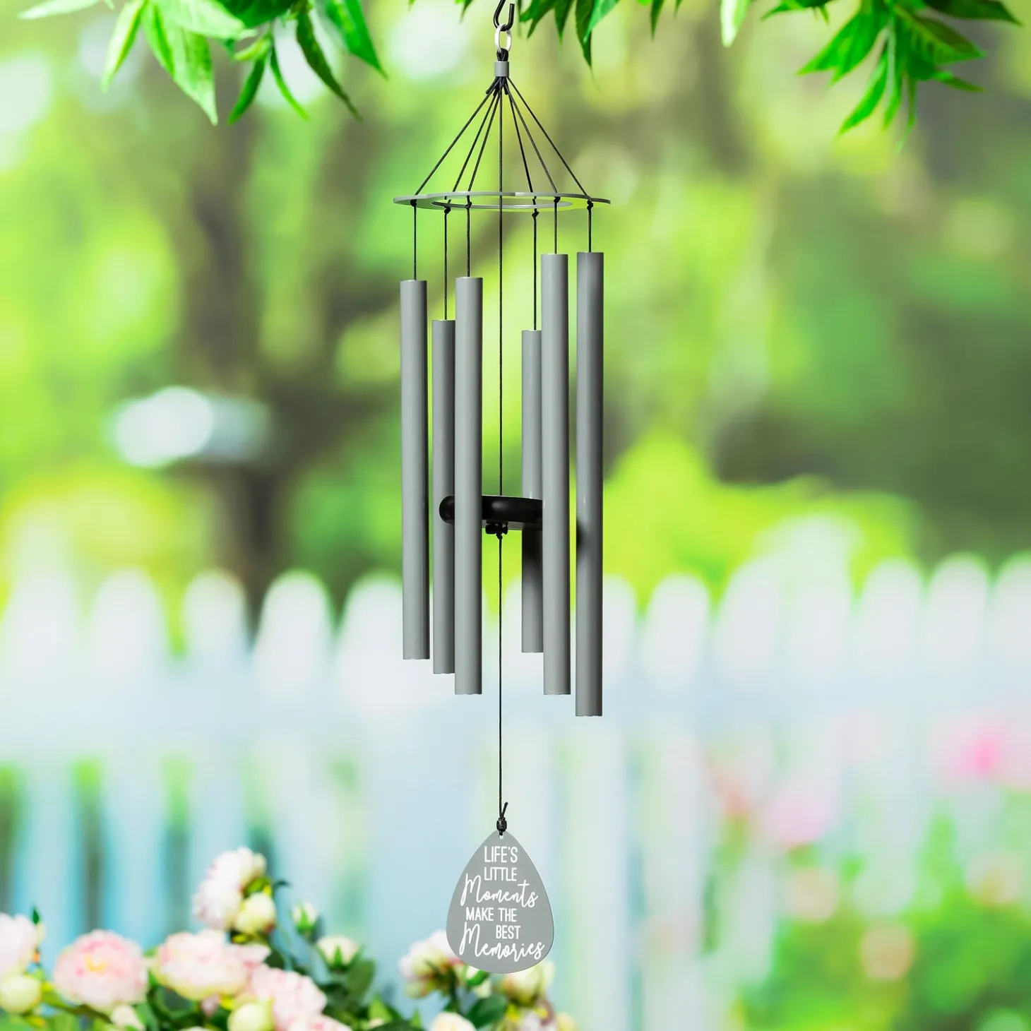 Wind Chimes & Mobiles | Memorial & Garden Plaques>Plow & Hearth Hand Tuned Memorial "Life's Little Moments" Wind Chime