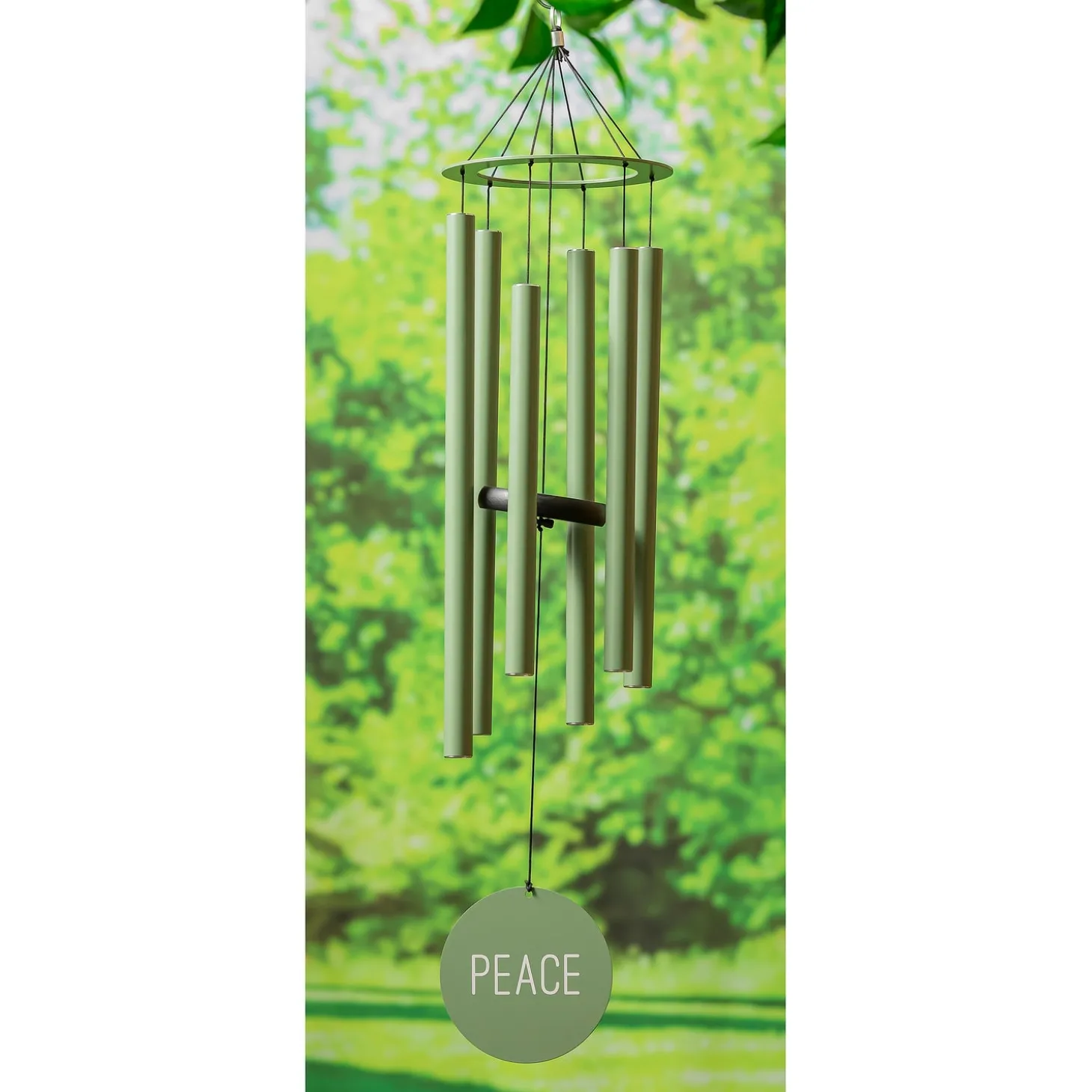 Wind Chimes & Mobiles>Plow & Hearth Hand Tuned “Peace” Wind Chime