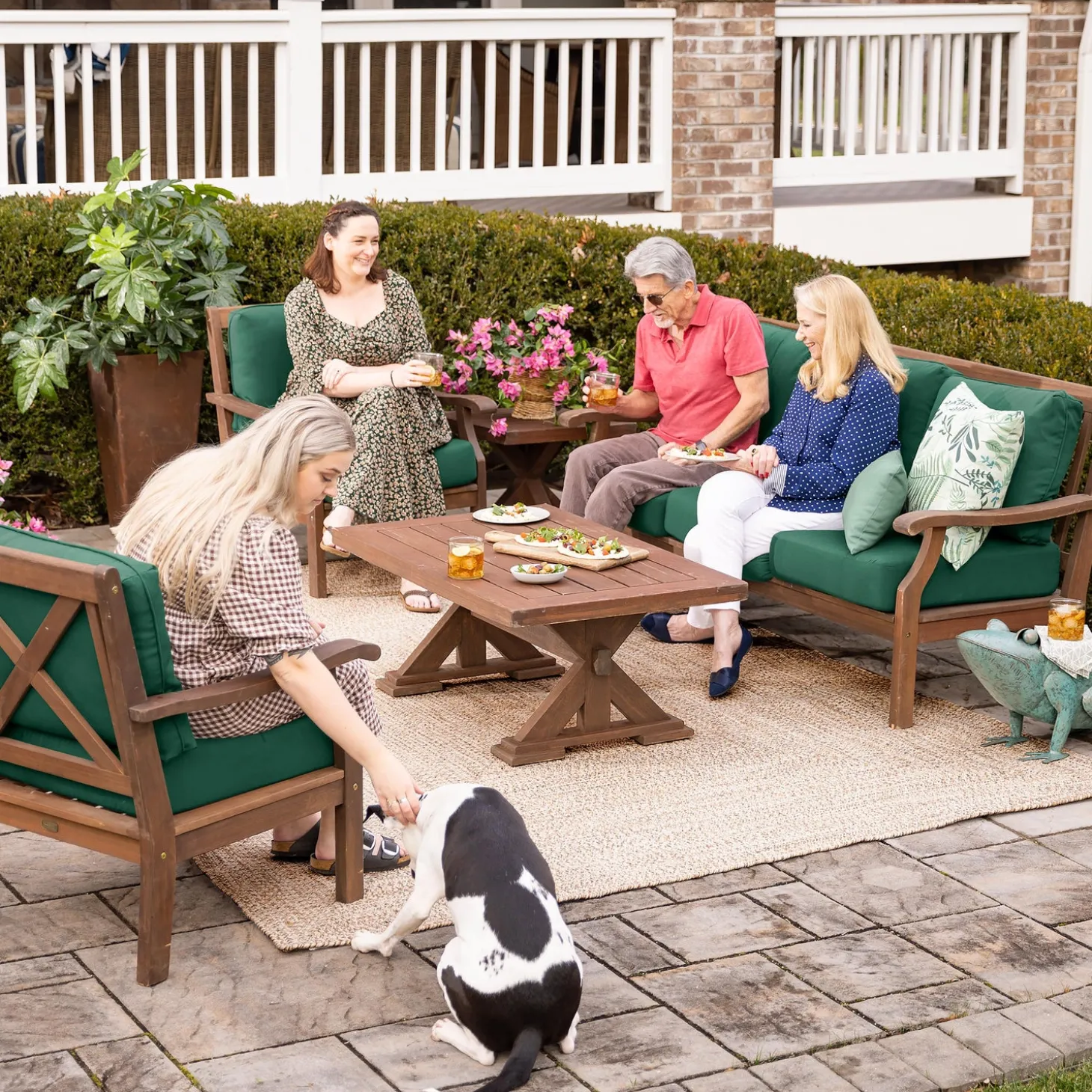 Outdoor Side Tables>Plow & Hearth Handmade Colorful Painted Frog Metal Side Table
