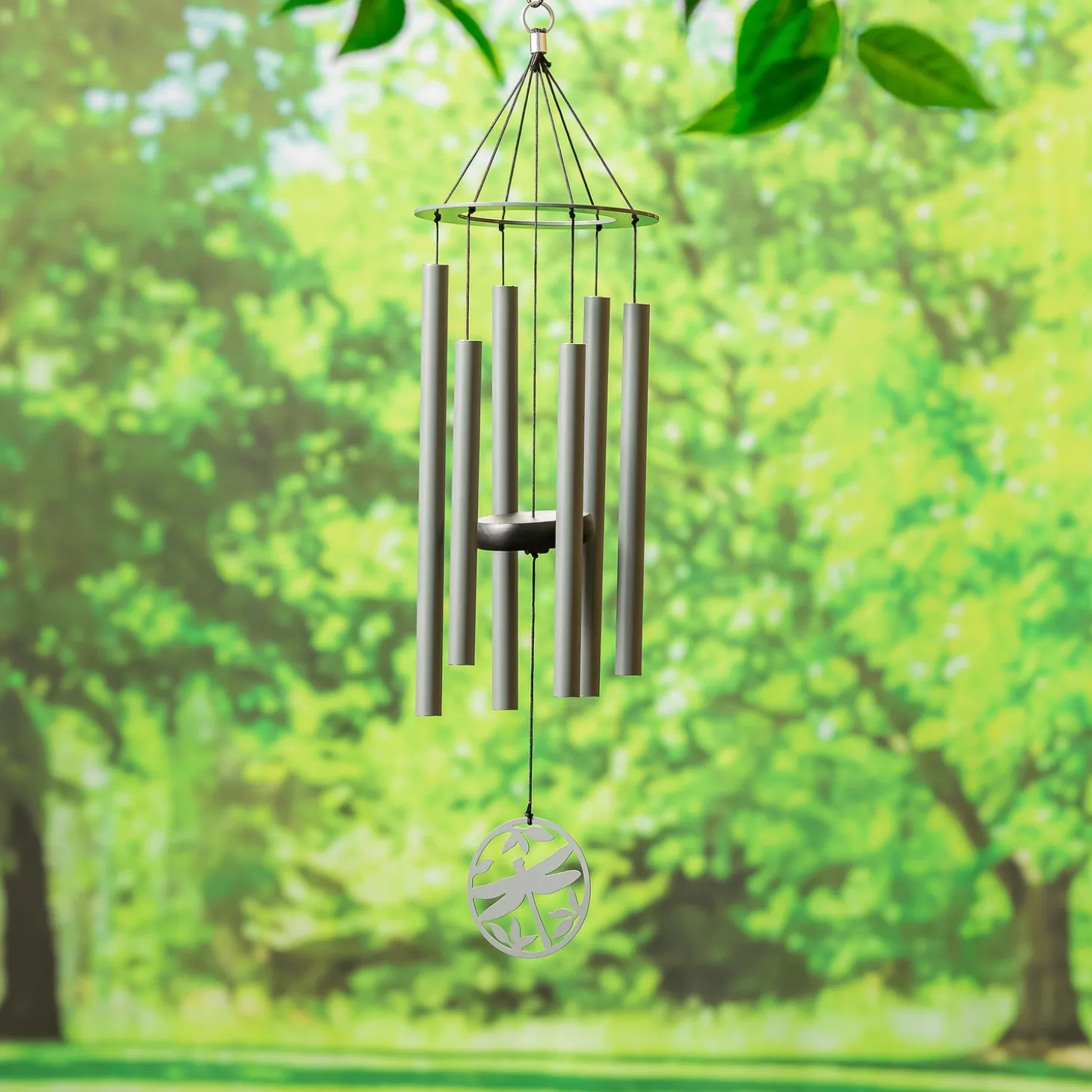 Wind Chimes & Mobiles>Plow & Hearth Hand-Tuned Dragonfly Wind Chime