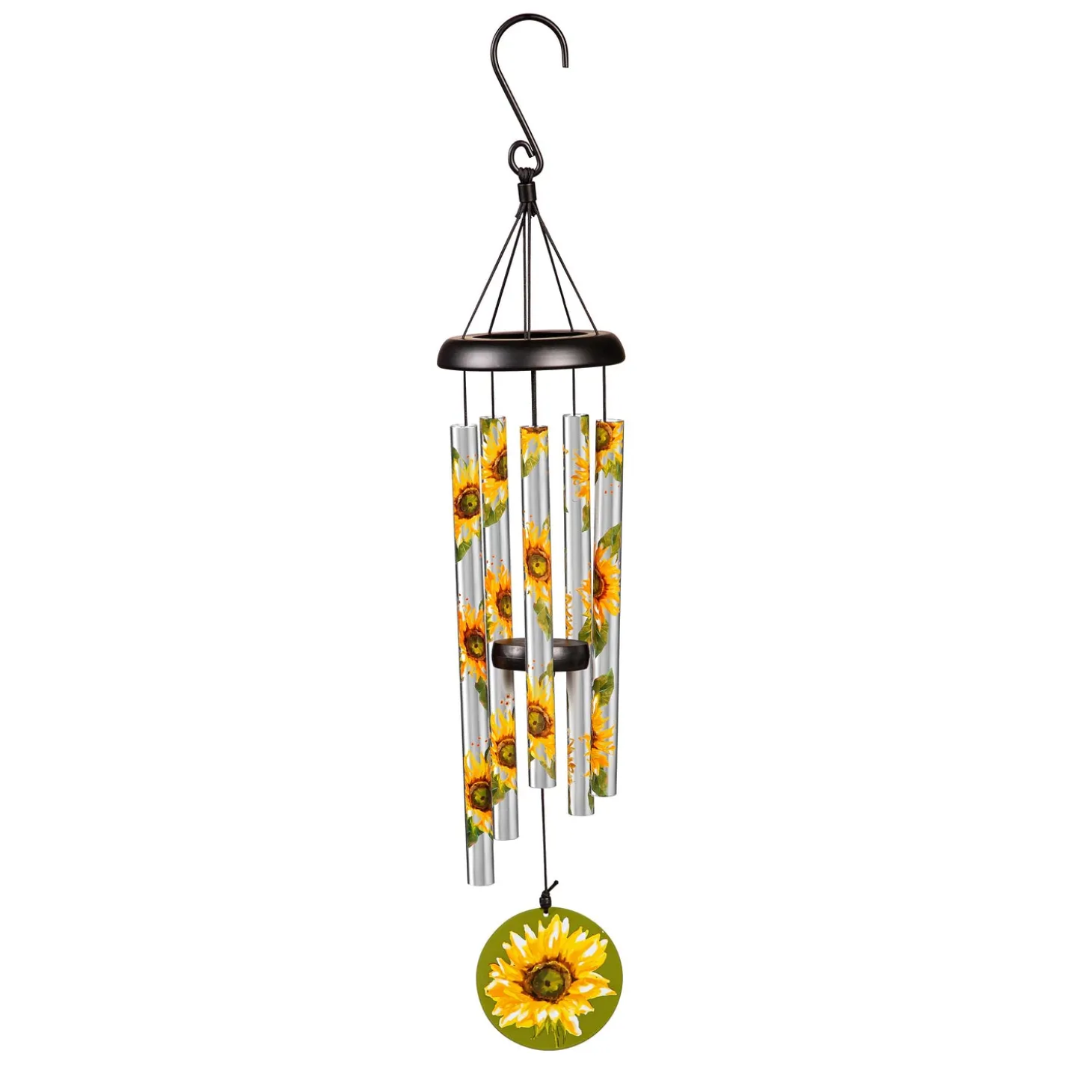 Wind Chimes & Mobiles>Plow & Hearth Hand-Tuned Sunflower Wind Chime