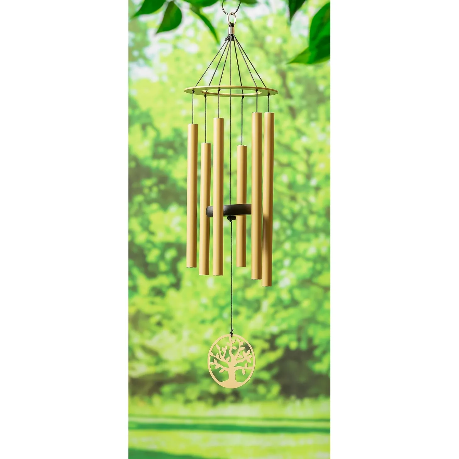 Wind Chimes & Mobiles>Plow & Hearth Hand-Tuned Tree of Life Wind Chime