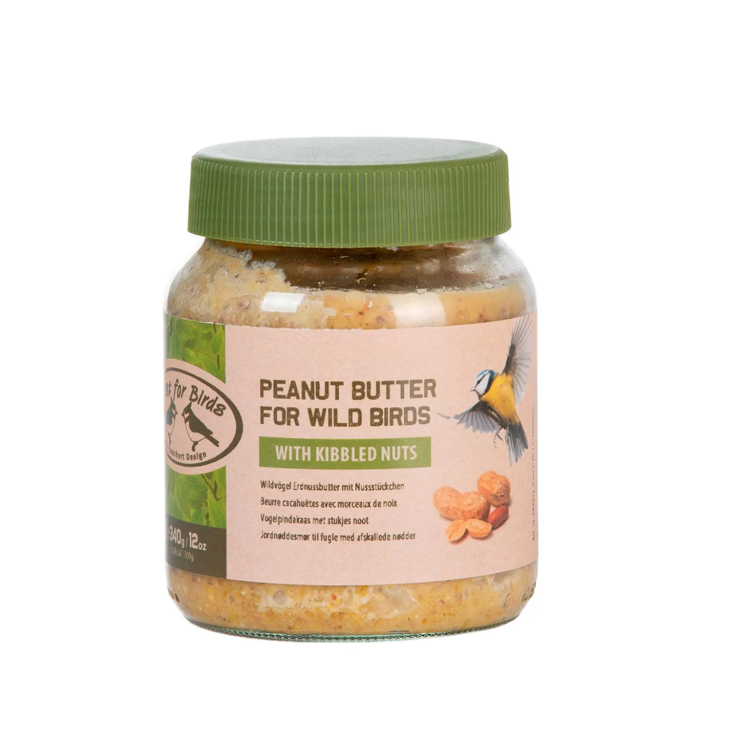 Bird Feeders>Plow & Hearth Hanging Acorn Peanut Butter Bird Feeder with 2 Jars of Peanut Butter
