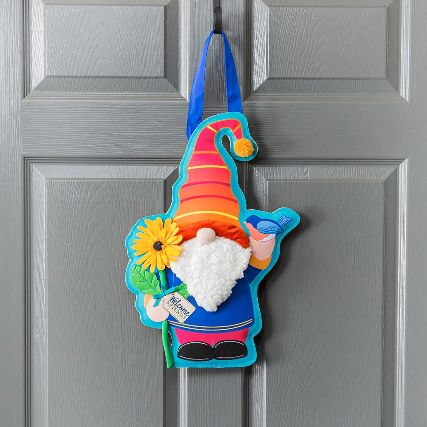 Fabric Door Hangers>Plow & Hearth Hanging Burlap Garden Gnome Door Décor