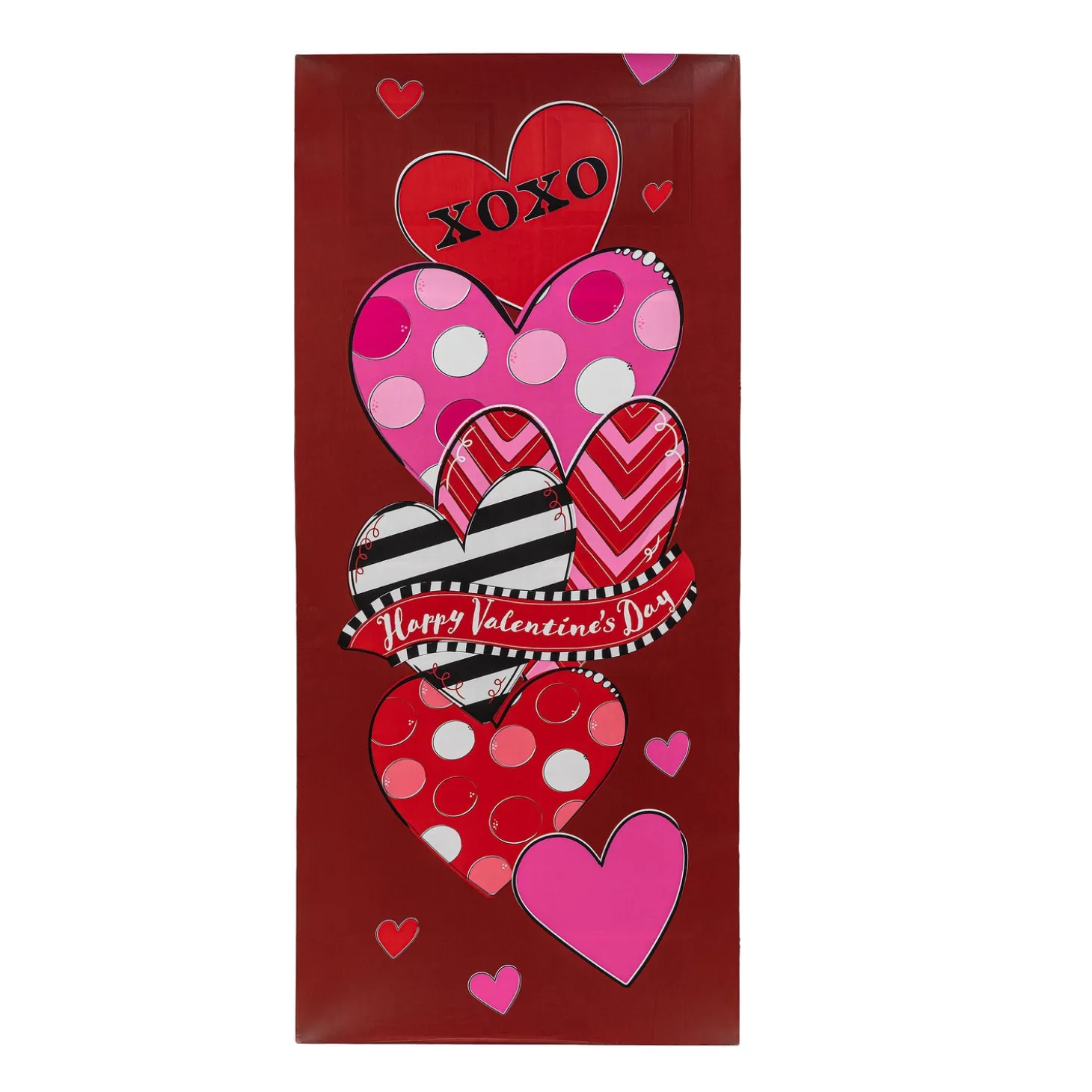 Bunting & Banners>Plow & Hearth Happy Valentine's Day Sweethearts Elastic Door Cover