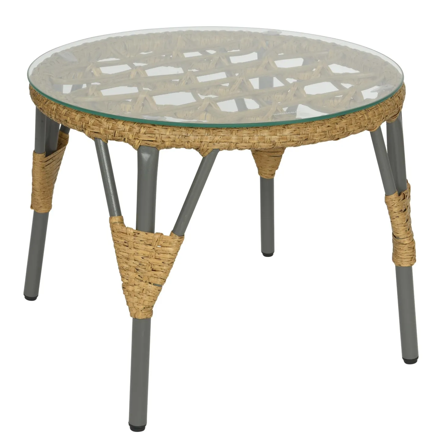 Chairs & Rockers | Rockers & Gliders>Plow & Hearth Havana Wicker Seating Set with Cushions and Table, 3-Piece Set Natural