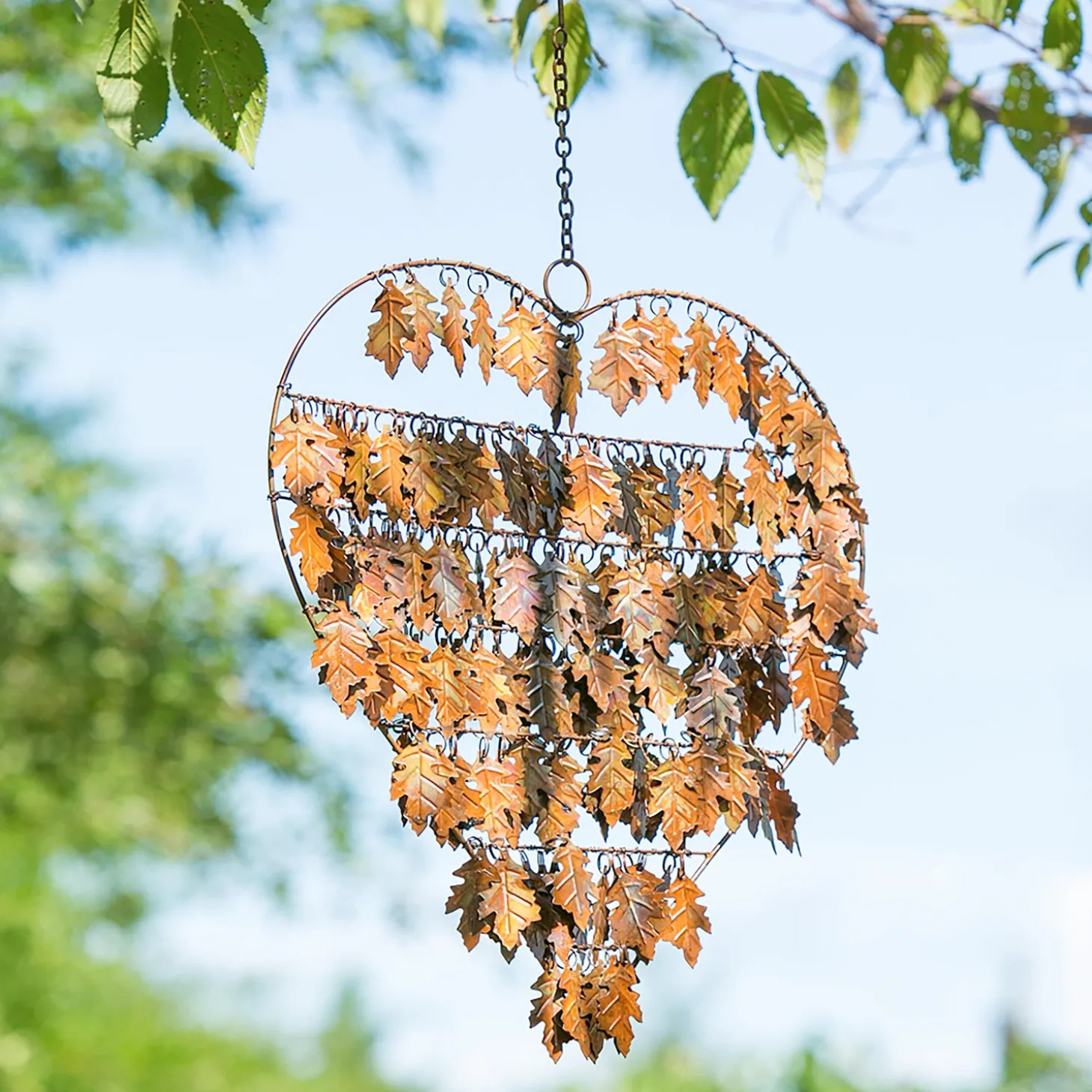 Wind Chimes & Mobiles | Decorative Accents>Plow & Hearth Heart Shaped Leaf Wind Chime