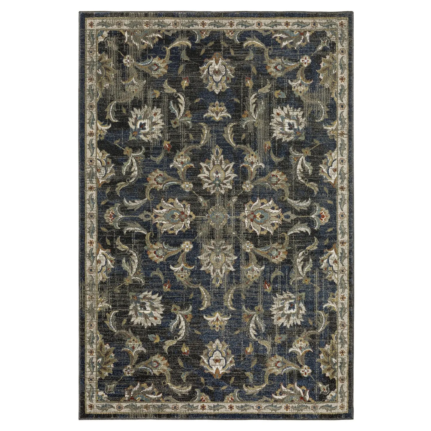 Area Rugs>Plow & Hearth Heartland Border Rug, 5'3" x 7'3"