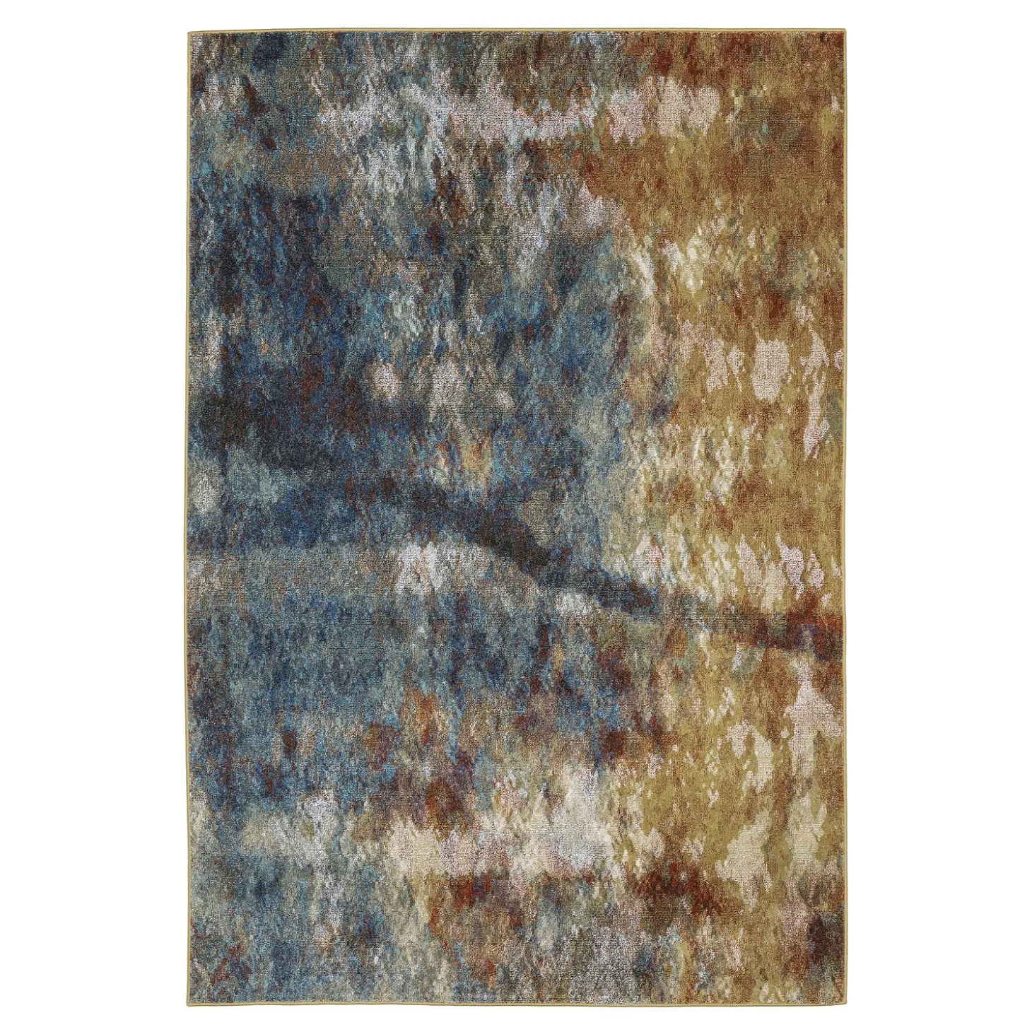 Area Rugs>Plow & Hearth Heartland Earth Rug, 7'10" x 10' Blue