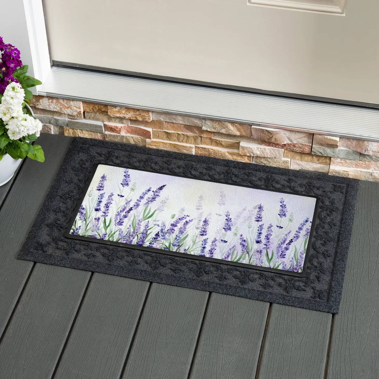 Interchangeable Mats>Plow & Hearth Hello Spring Lavender Sassafras Switch Mat