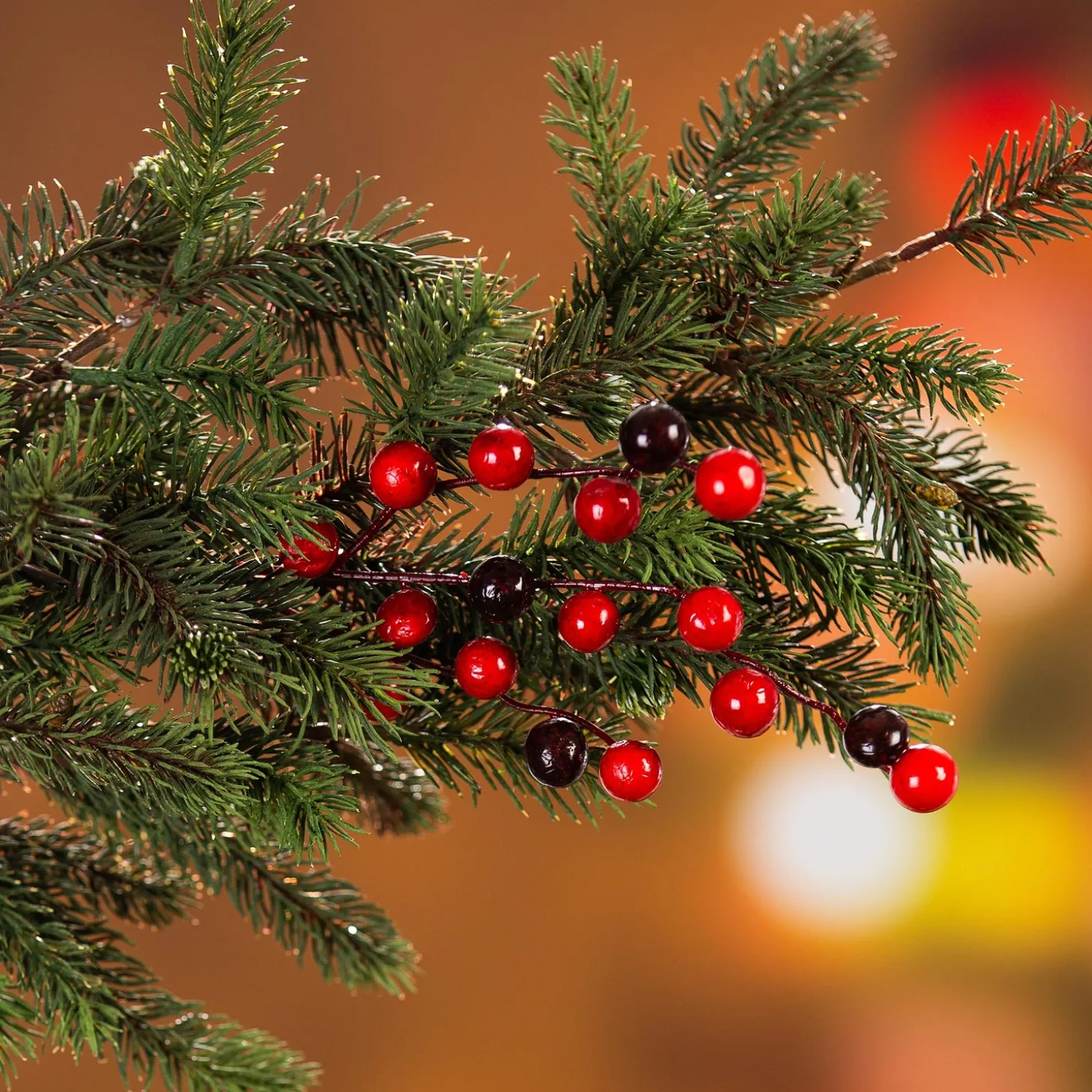 Lighted Trees & Garlands | Lighted Accents>Plow & Hearth Holiday Traditions Complete Christmas Tree Kit with 250 Lights and 140 Decorations, 7½'H