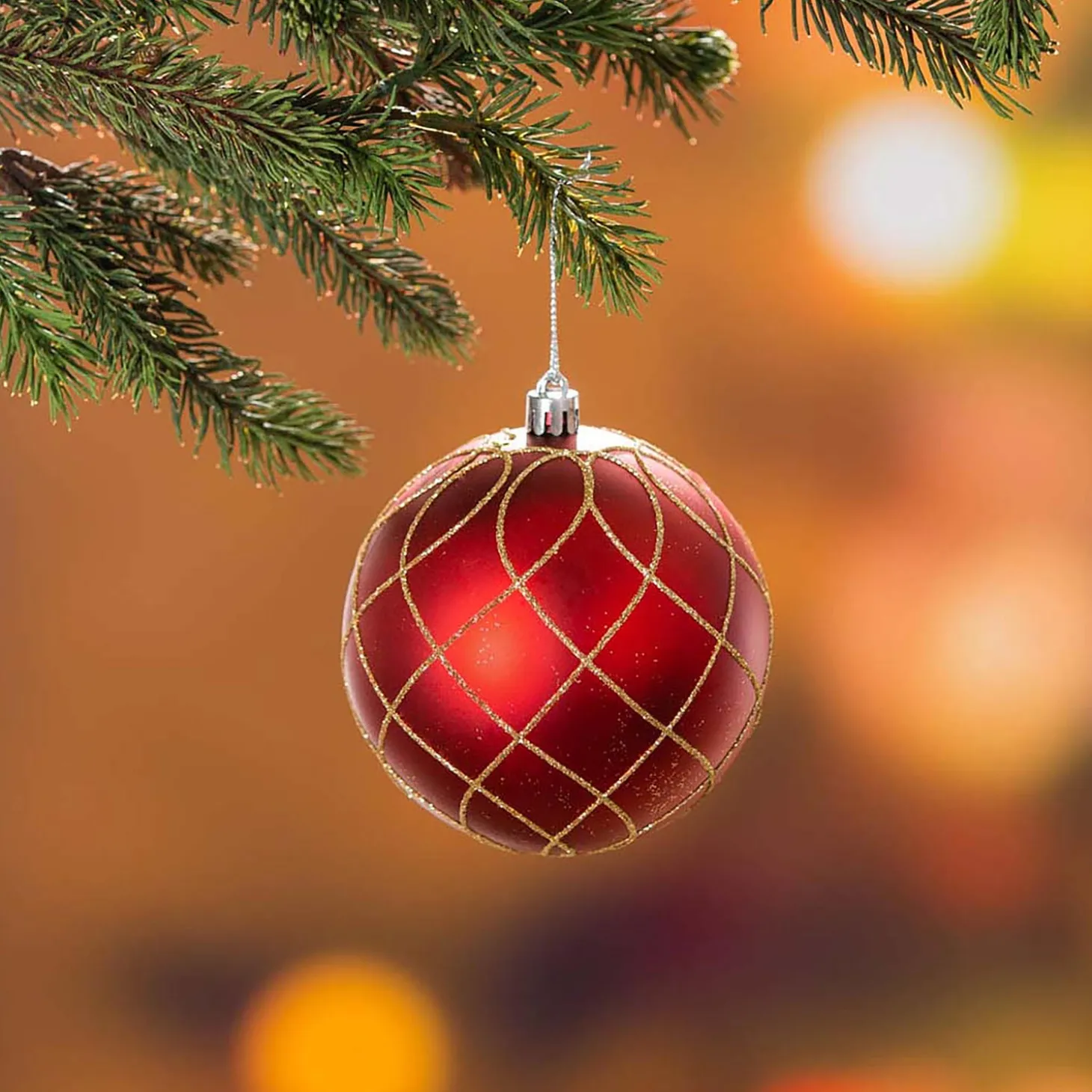 Lighted Trees & Garlands | Lighted Accents>Plow & Hearth Holiday Traditions Complete Christmas Tree Kit with 250 Lights and 140 Decorations, 7½'H