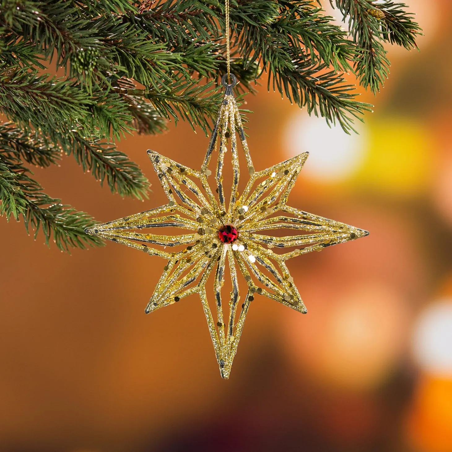Lighted Trees & Garlands | Lighted Accents>Plow & Hearth Holiday Traditions Complete Christmas Tree Kit with 250 Lights and 140 Decorations, 7½'H