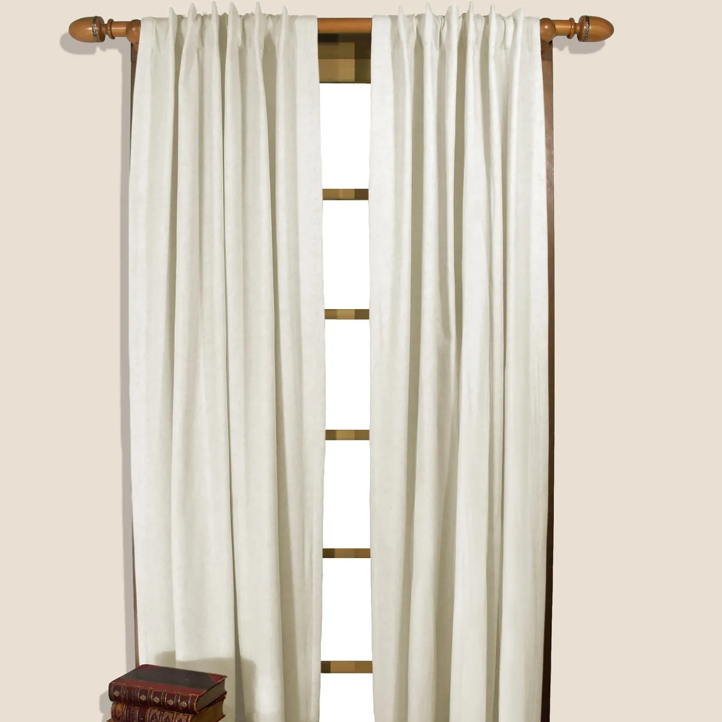 Curtain Panels>Plow & Hearth Homespun Rod-Pocket Insulated Curtain, 96"L