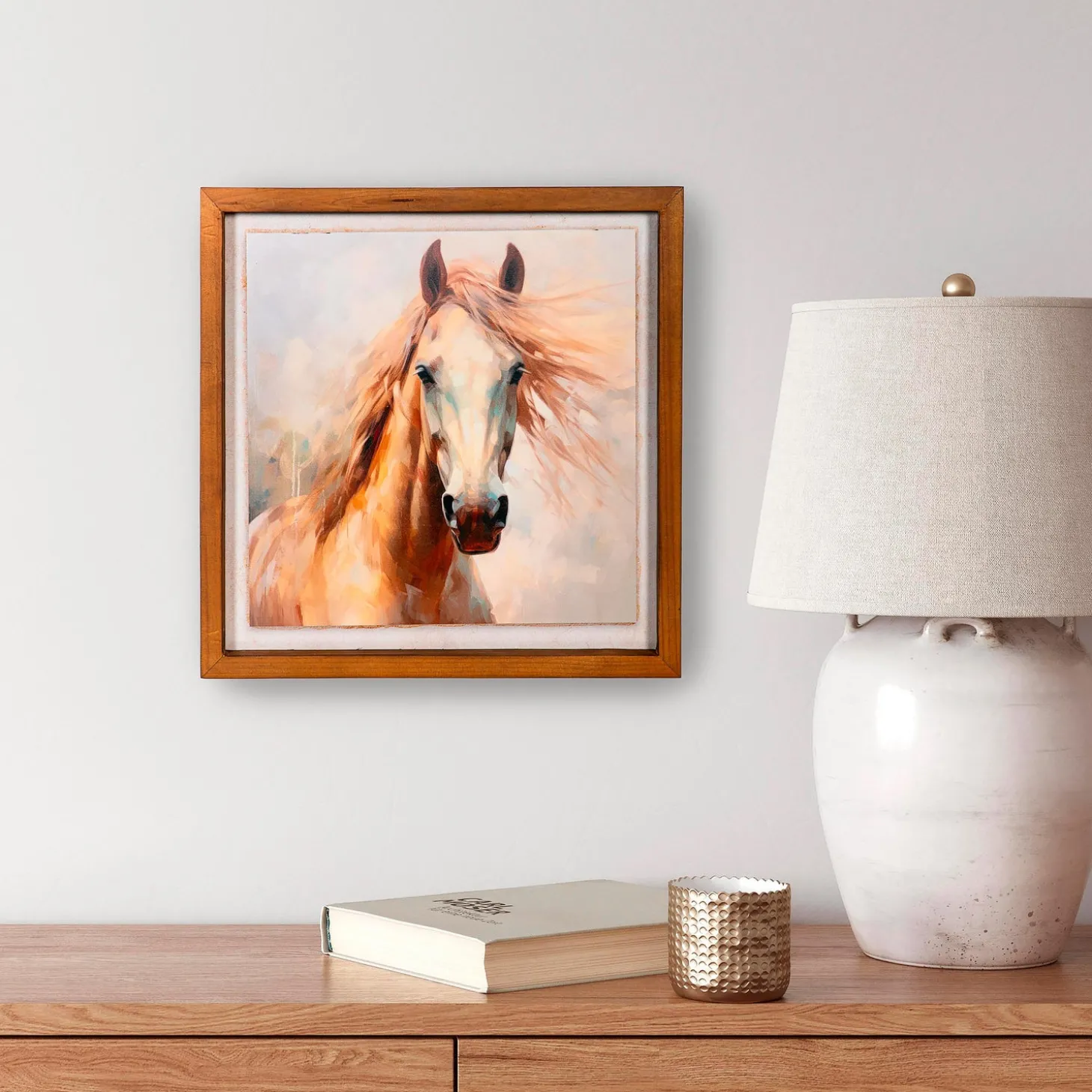 Wall Art>Plow & Hearth Horse Wooden Wall Décor, 15.8"L x 15.8"H