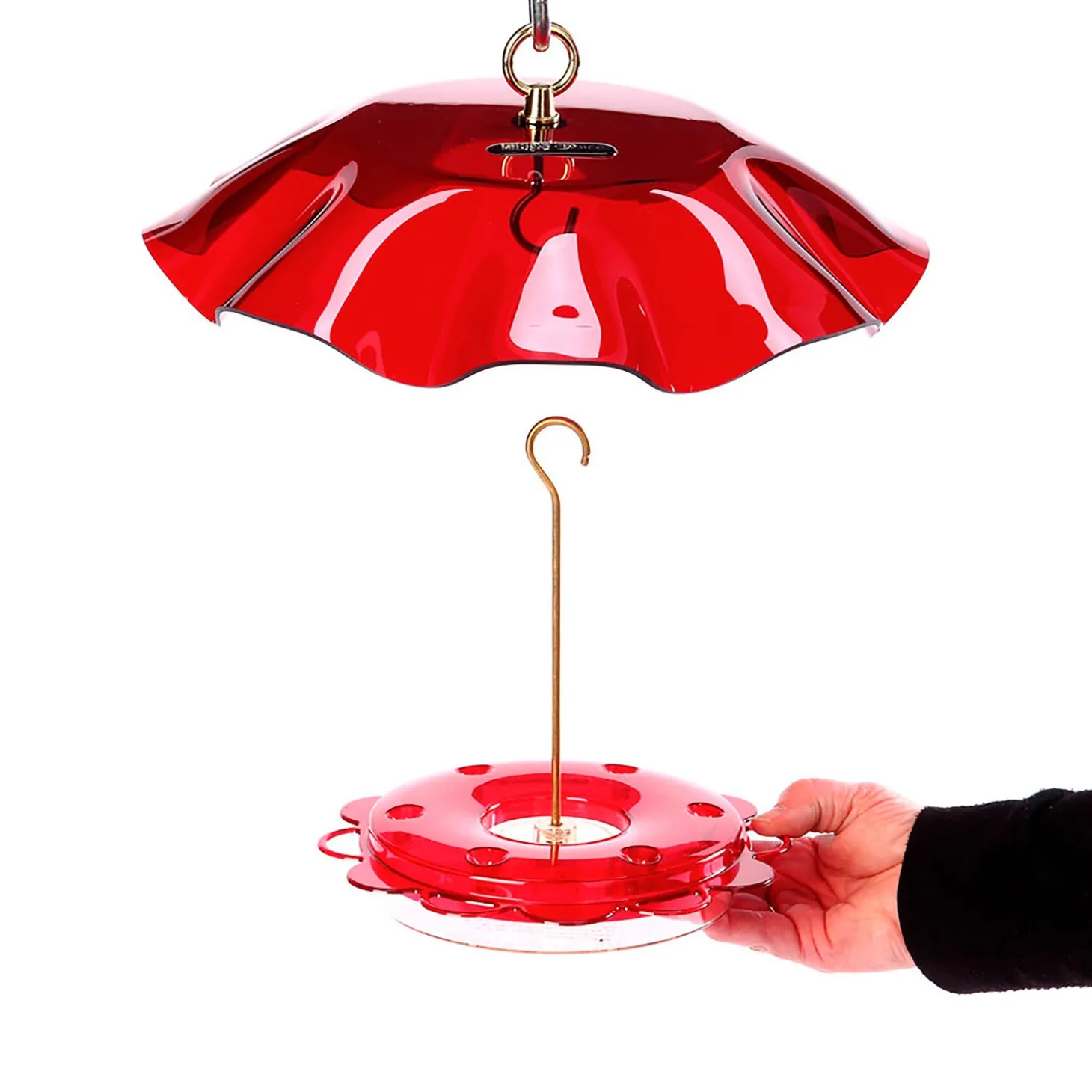 Hummingbird Feeders>Plow & Hearth Hummingbird Feeder with Weather Guard