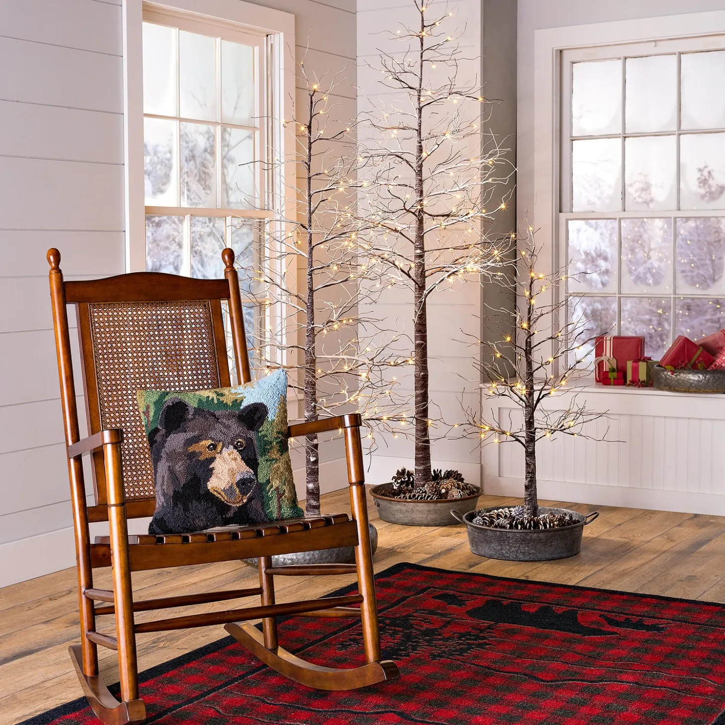 Area Rugs>Plow & Hearth Huntington Bear Buffalo Check Rug, 2'8" x 3'10"
