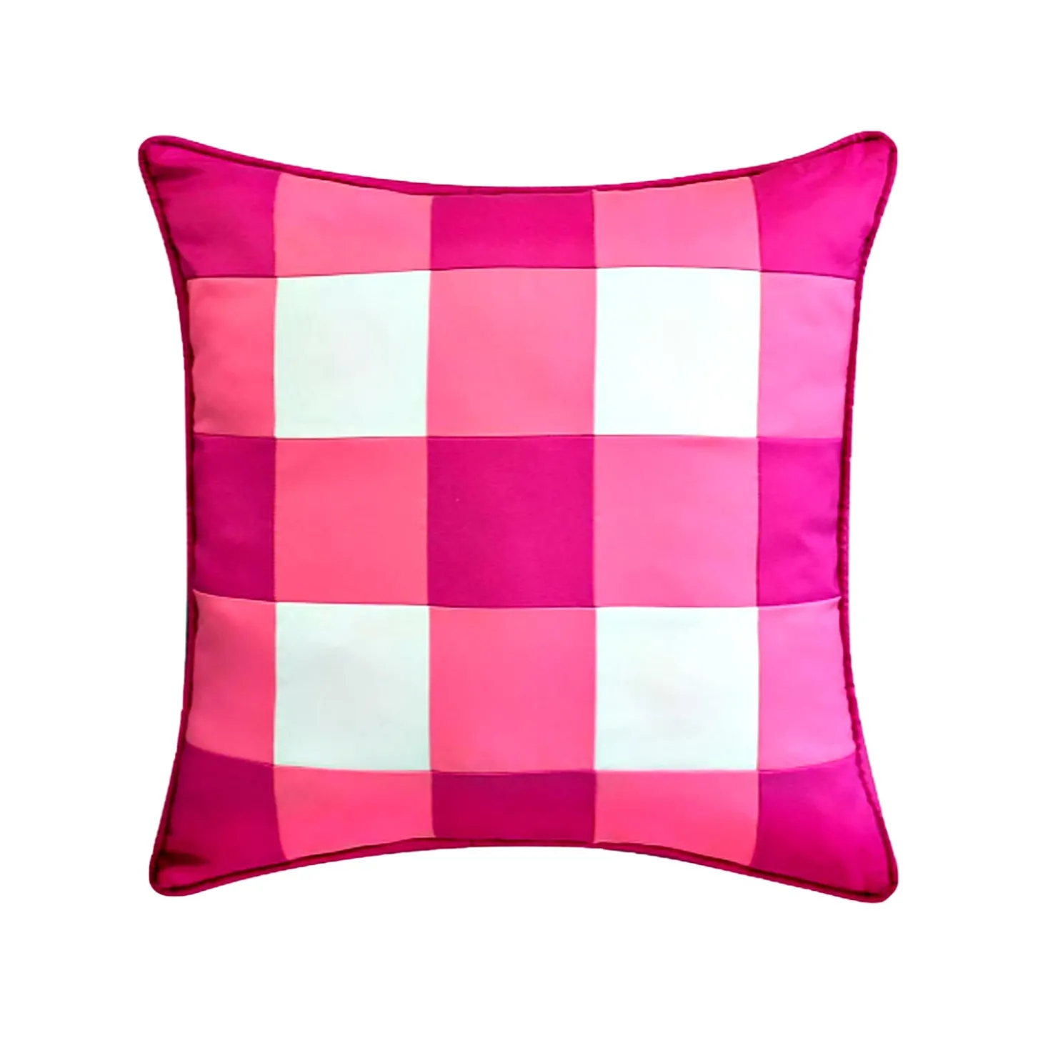 Outdoor Throw Pillows | Decorative Pillows>Plow & Hearth Indoor/Outdoor Bright Buffalo Plaid Throw Pillow