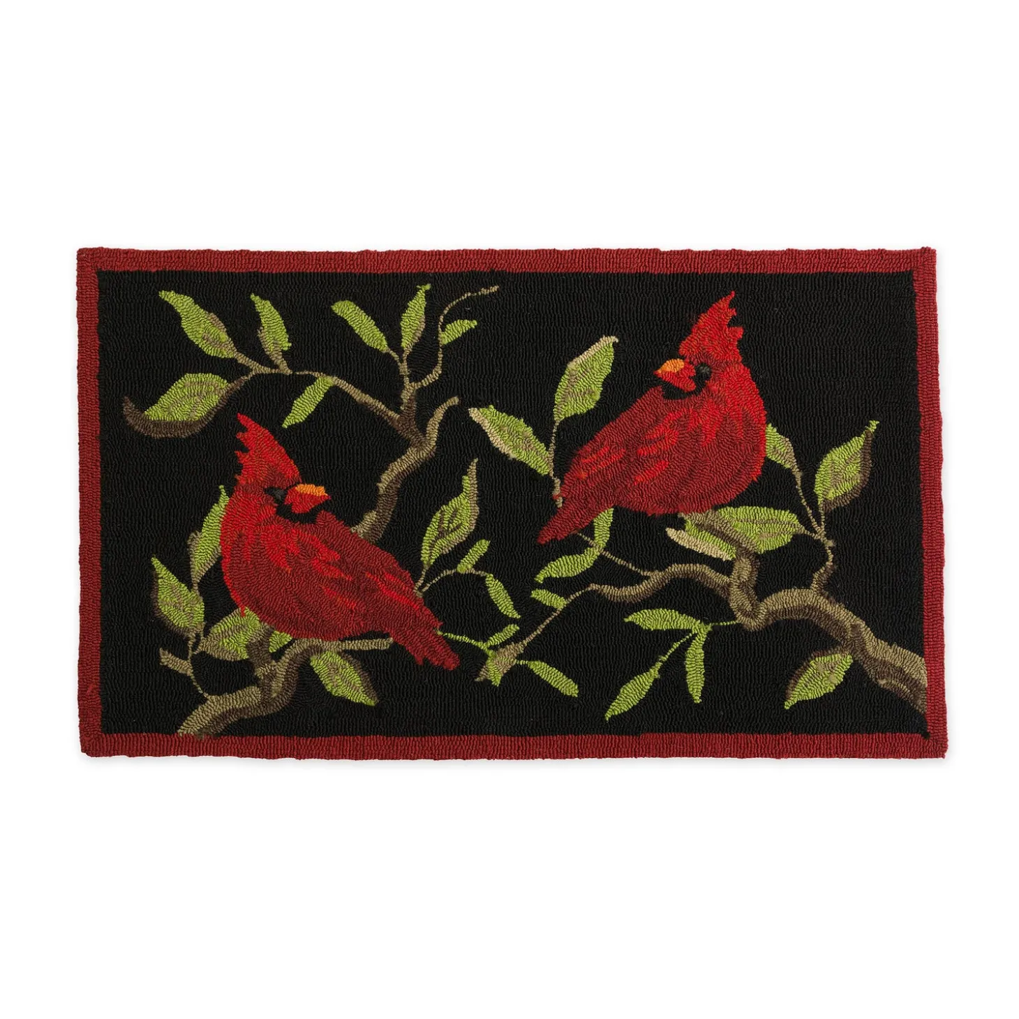 Hooked Rugs>Plow & Hearth Indoor/Outdoor Cardinal Accent Rug