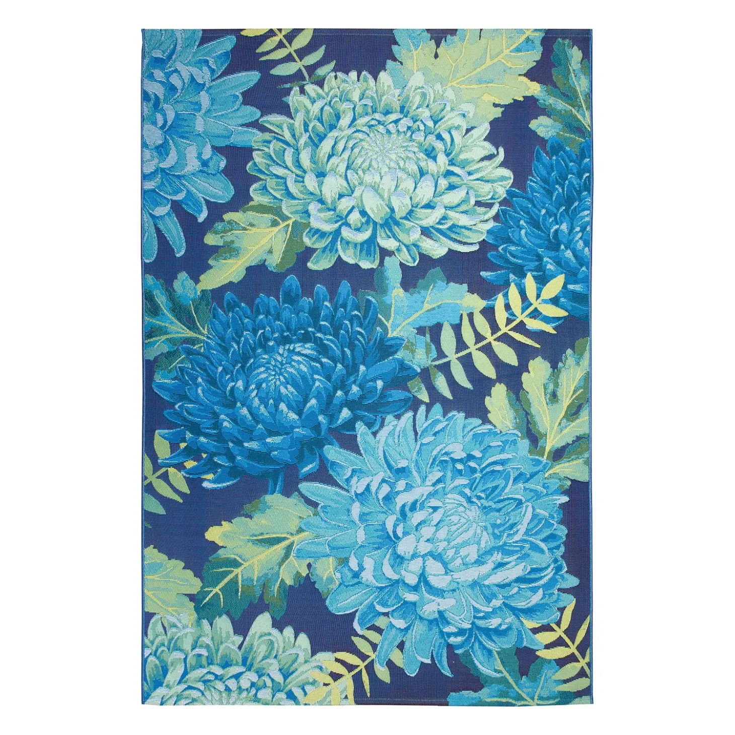 Area Rugs>Plow & Hearth Indoor/Outdoor Chrysanthemum Polypropylene Rug, 4'10" x 7'6"