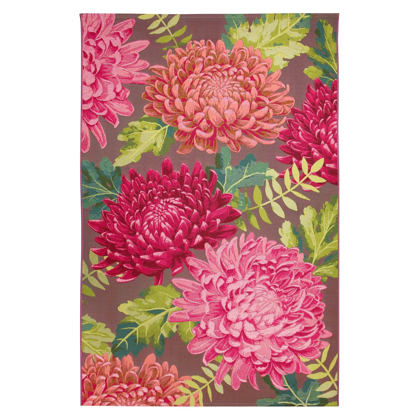 Area Rugs>Plow & Hearth Indoor/Outdoor Chrysanthemum Polypropylene Rug, 39" x 59"