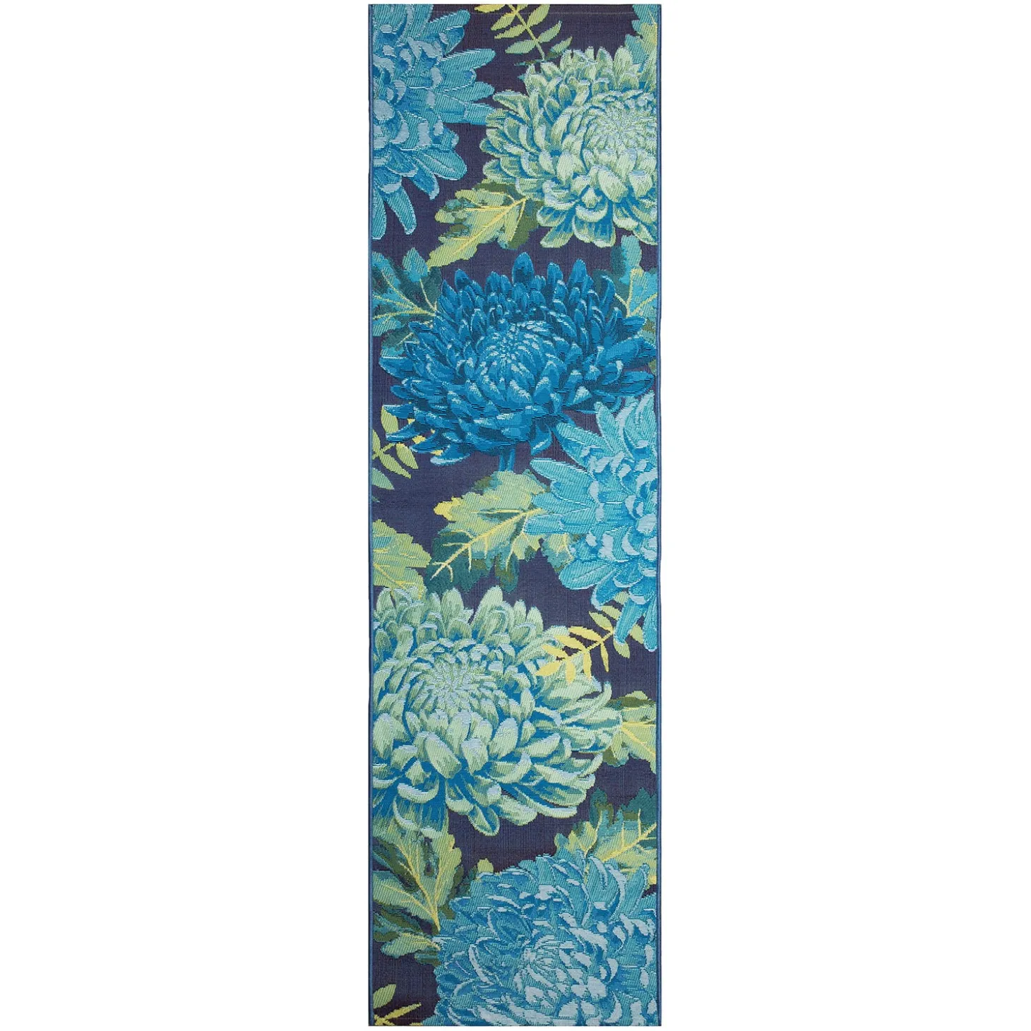 Runners>Plow & Hearth Indoor/Outdoor Chrysanthemum Polypropylene Rug, 23" x 7'6" Runner