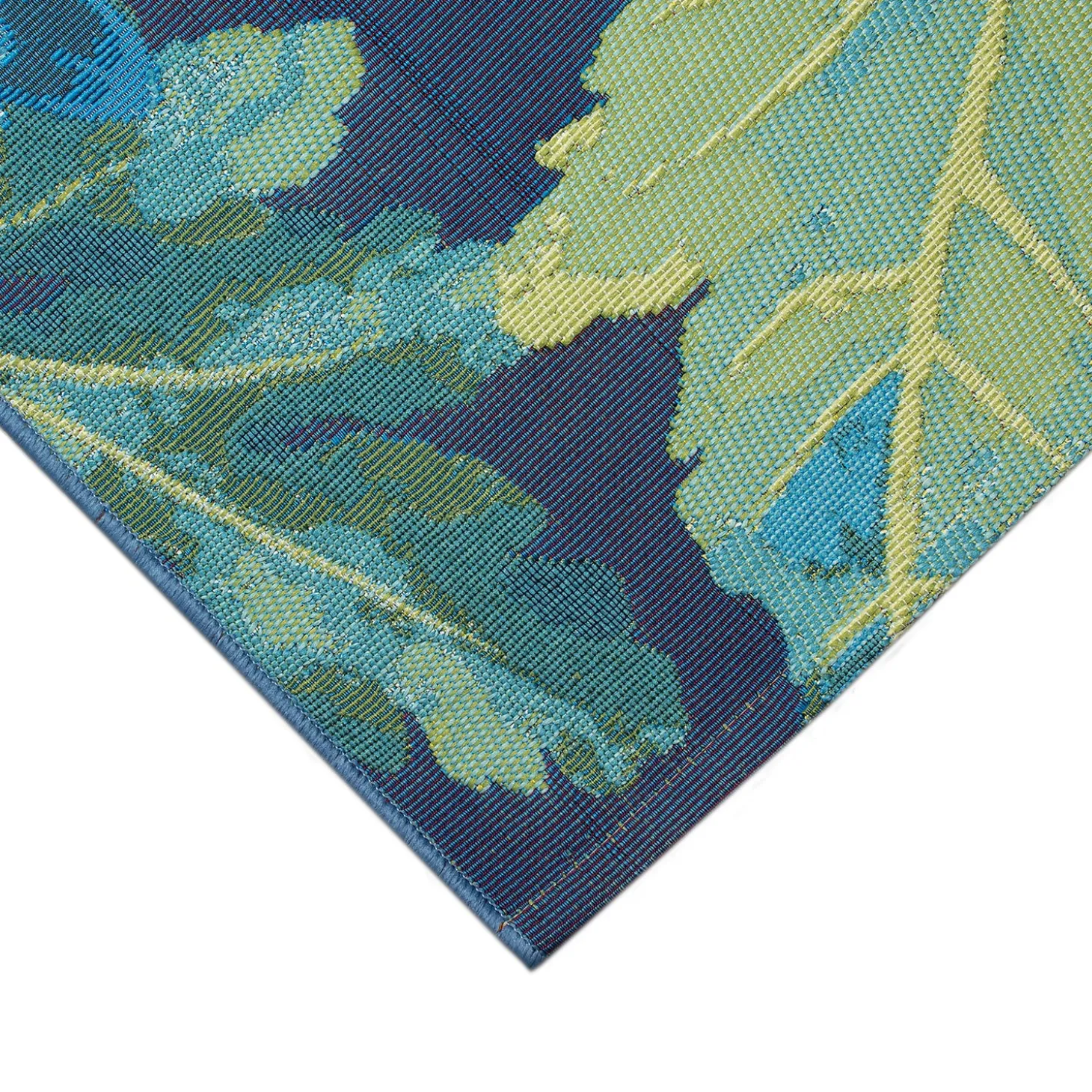 Runners>Plow & Hearth Indoor/Outdoor Chrysanthemum Polypropylene Rug, 23" x 7'6" Runner