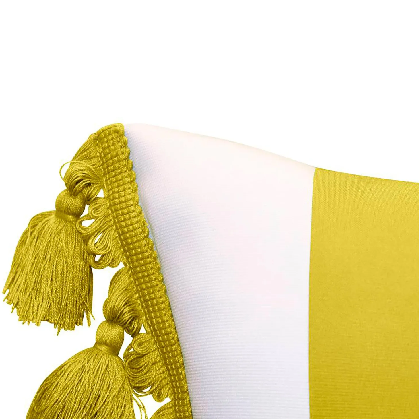Outdoor Throw Pillows | Decorative Pillows>Plow & Hearth Indoor/Outdoor Colorblock Tassel Lumbar Pillow Citron