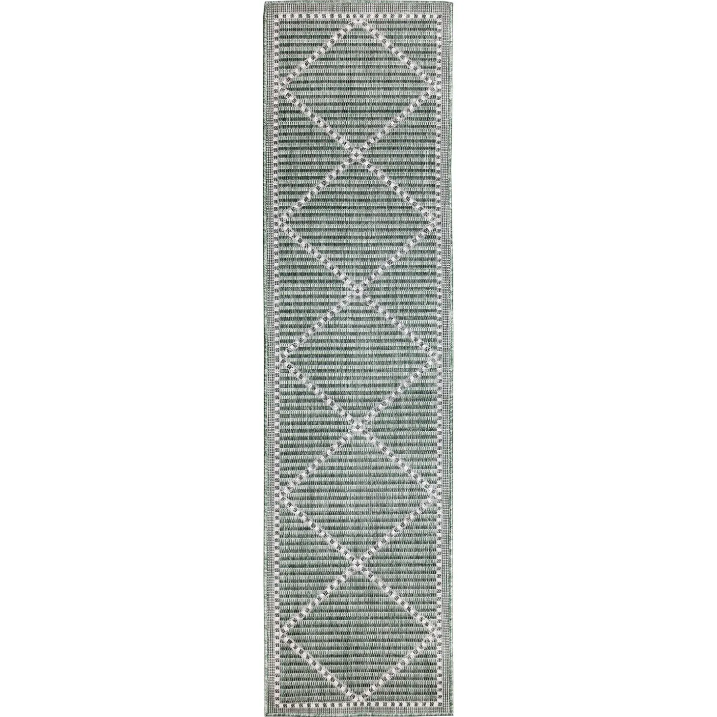 Runners>Plow & Hearth Indoor/Outdoor Diamonds Rug, 23" x 7'6" Runner