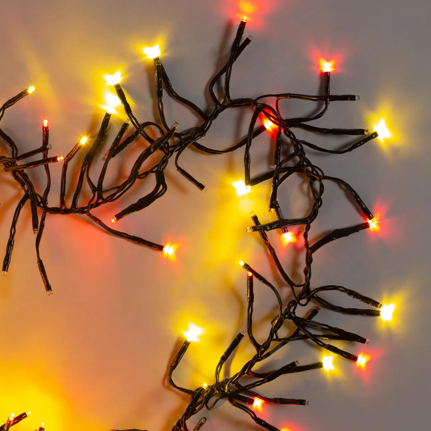 String Lights>Plow & Hearth Indoor/Outdoor Electric Cluster Lights with 1128 Multi-Color LEDs; 32'L