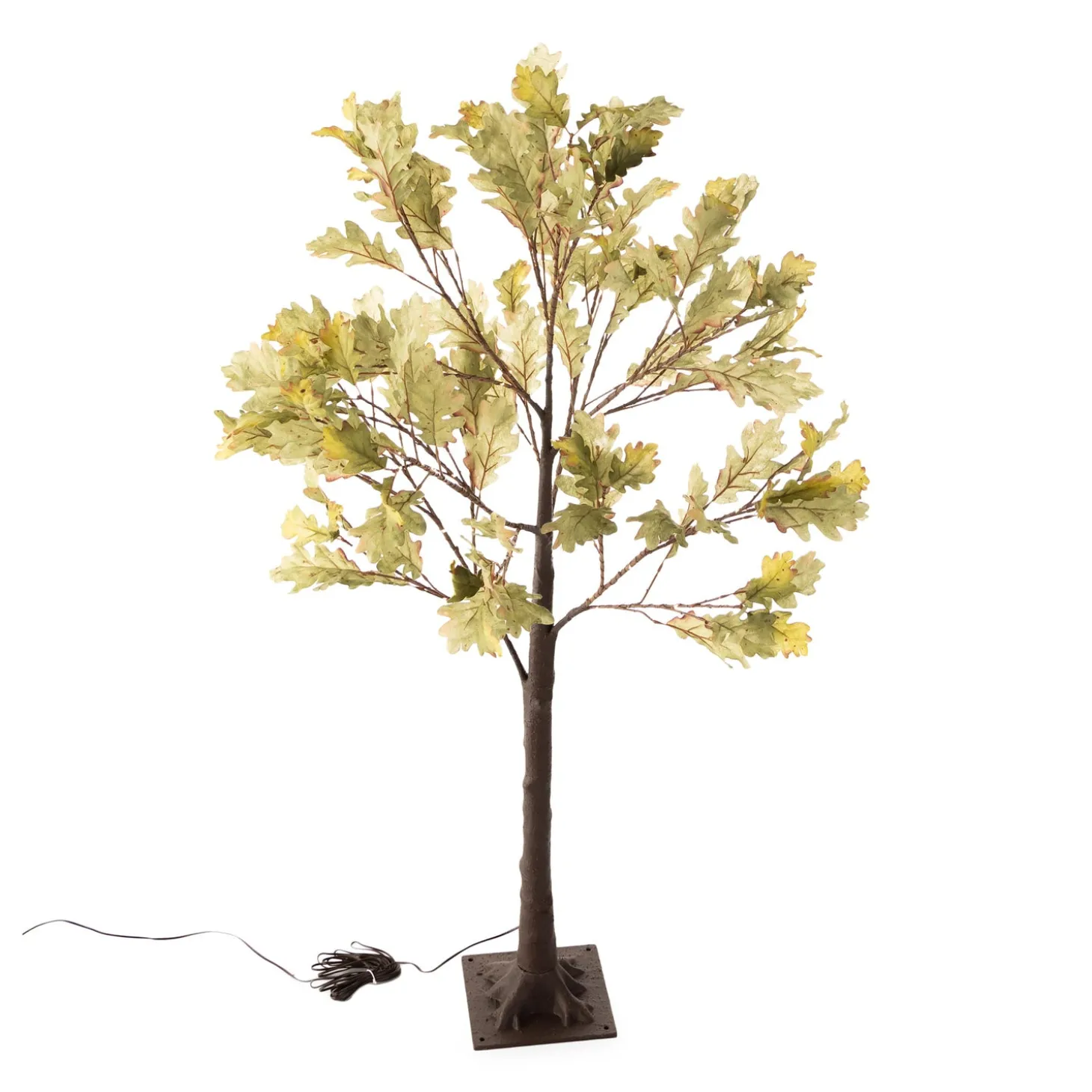 Lighted Trees & Garlands>Plow & Hearth Indoor/Outdoor Electric Lighted Moss Oak Tree, 4'H with 108 lights