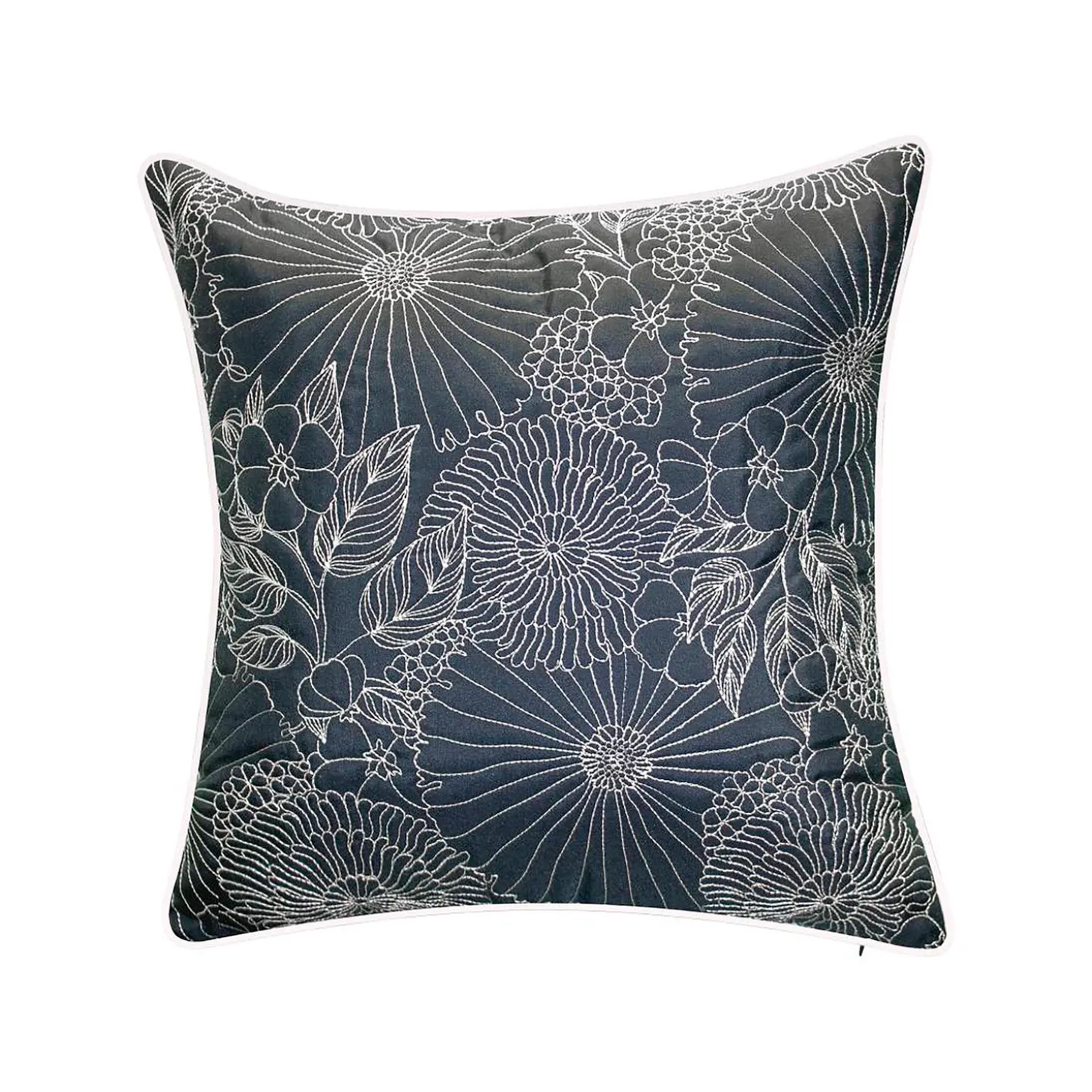 Outdoor Throw Pillows | Decorative Pillows>Plow & Hearth Indoor/Outdoor Fine Line Floral Throw Pillow