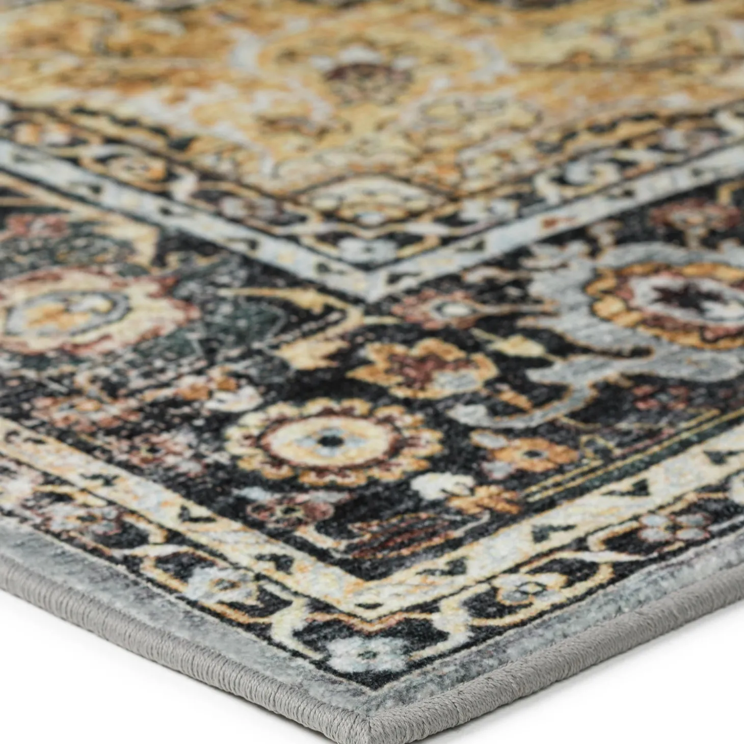 Area Rugs>Plow & Hearth Indoor/Outdoor Graves Mill Medallion Rug, 2'6" x 10' Runner