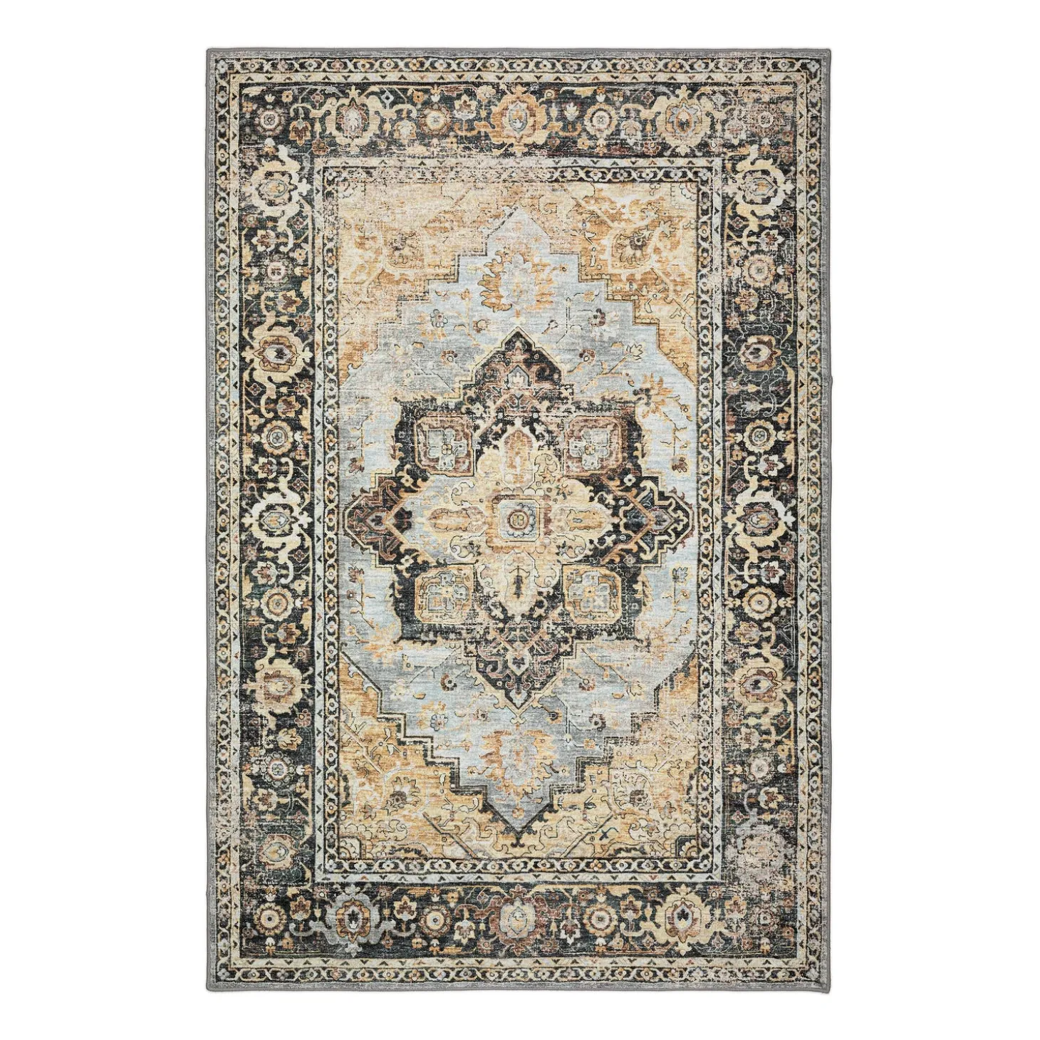 Area Rugs>Plow & Hearth Indoor/Outdoor Graves Mill Medallion Rug, 2'6" x 10' Runner