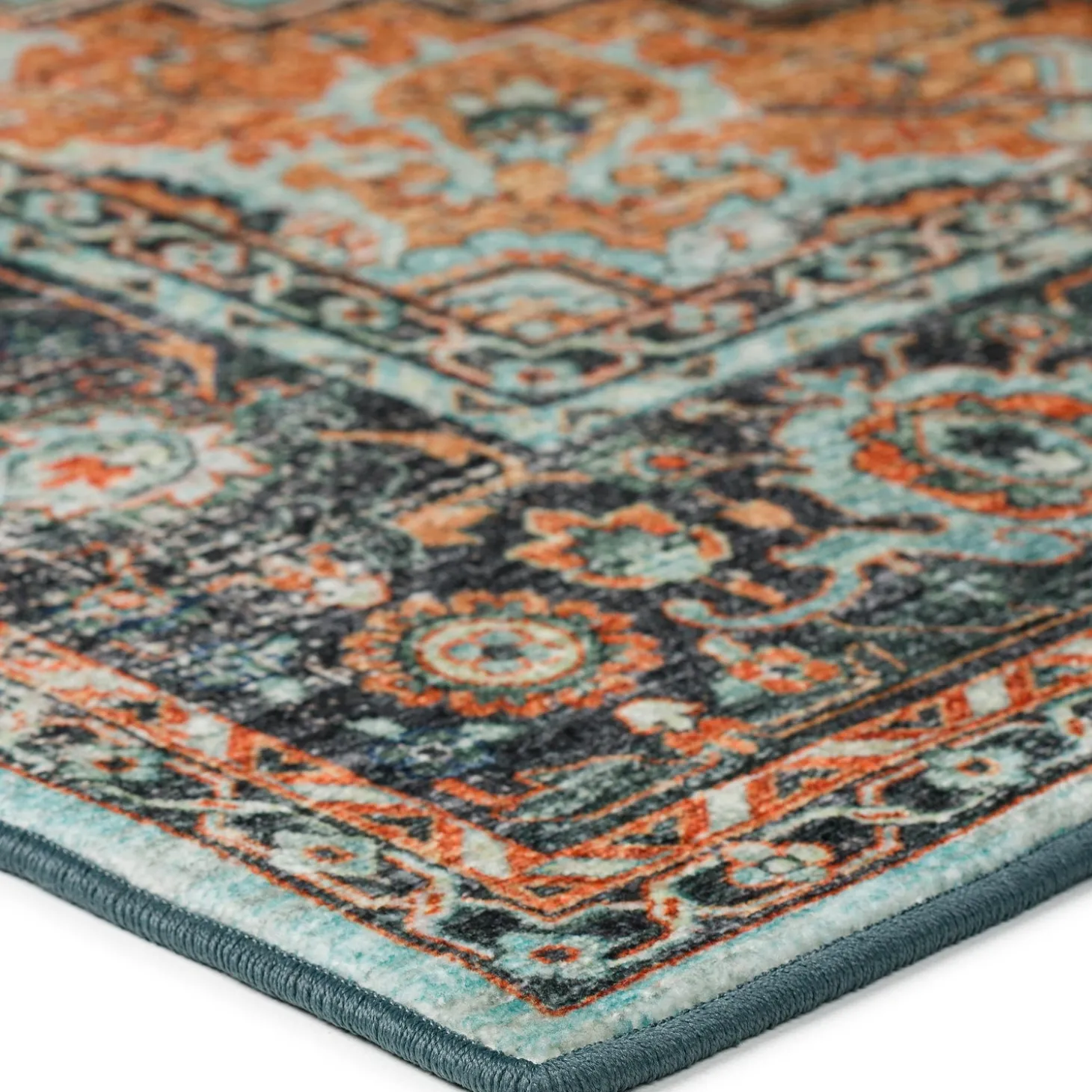 Area Rugs>Plow & Hearth Indoor/Outdoor Graves Mill Medallion Rug, 2'6" x 10' Runner