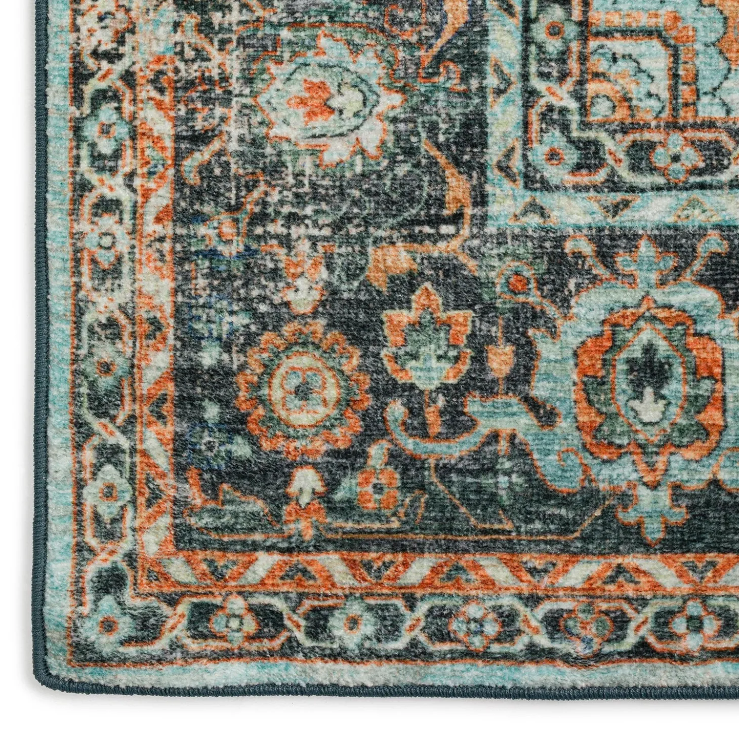 Area Rugs>Plow & Hearth Indoor/Outdoor Graves Mill Medallion Rug, 2'6" x 10' Runner