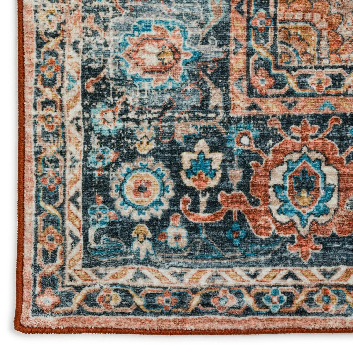 Area Rugs>Plow & Hearth Indoor/Outdoor Graves Mill Medallion Rug, 2'6" x 10' Runner