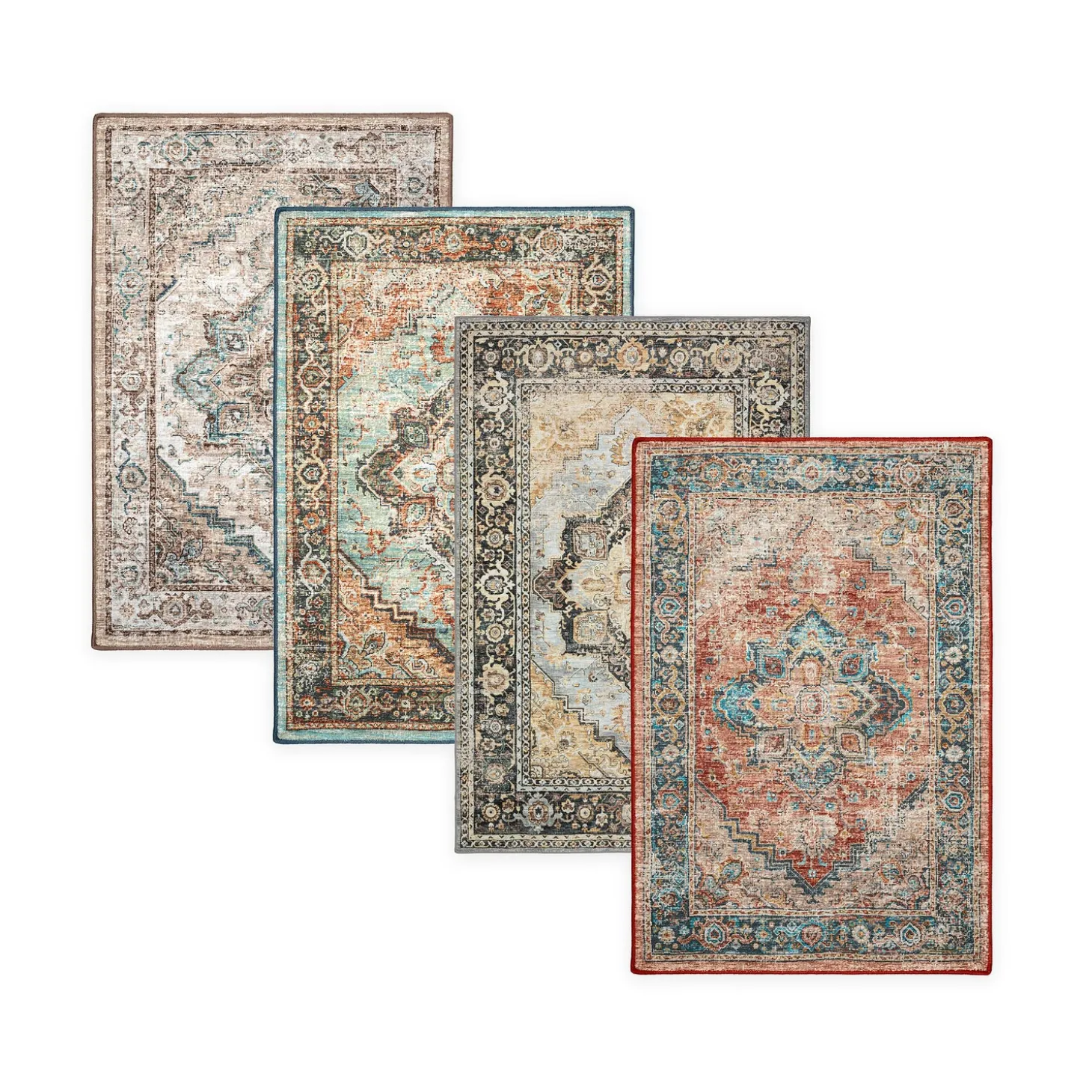 Area Rugs>Plow & Hearth Indoor/Outdoor Graves Mill Medallion Rug, 2'6" x 10' Runner