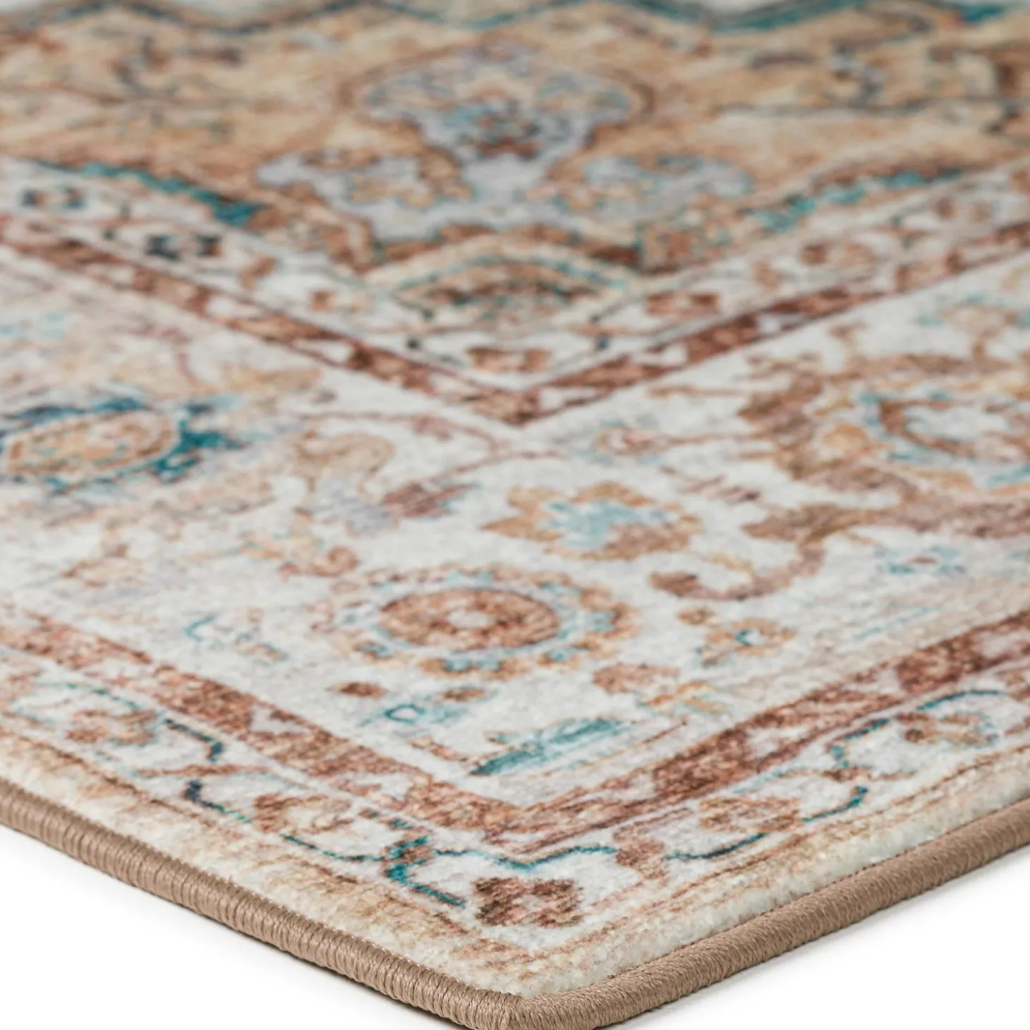 Area Rugs>Plow & Hearth Indoor/Outdoor Graves Mill Medallion Rug, 2'6" x 10' Runner