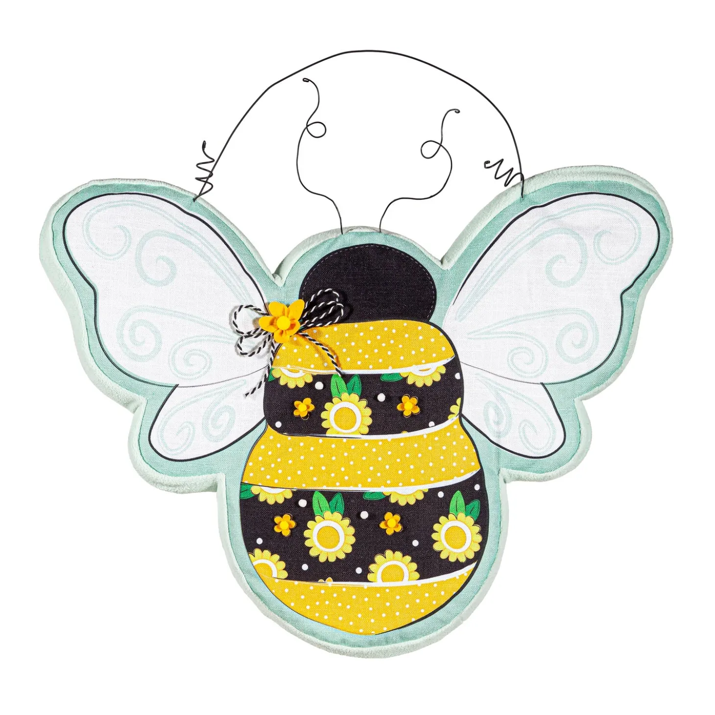 Fabric Door Hangers>Plow & Hearth Indoor/Outdoor Home Sweet Home Bee Estate Door Décor