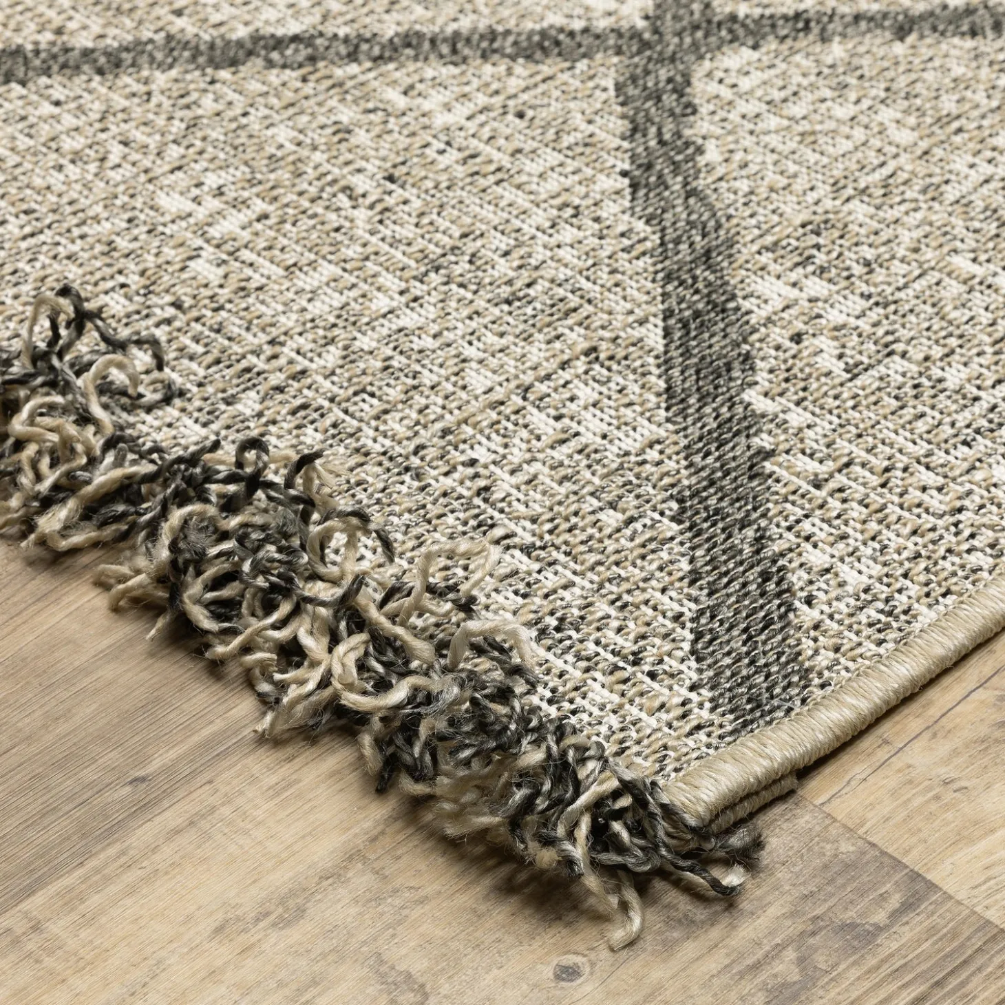 Area Rugs>Plow & Hearth Indoor/Outdoor Huntington Lattice Polypropylene Rug, 3'3" x 5'