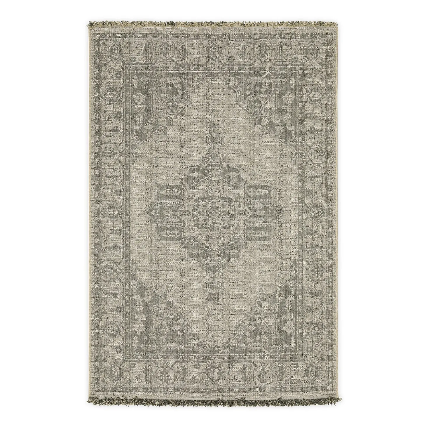 Area Rugs>Plow & Hearth Indoor/Outdoor Huntington Medallion Polypropylene Rug, 3'3" x 5'