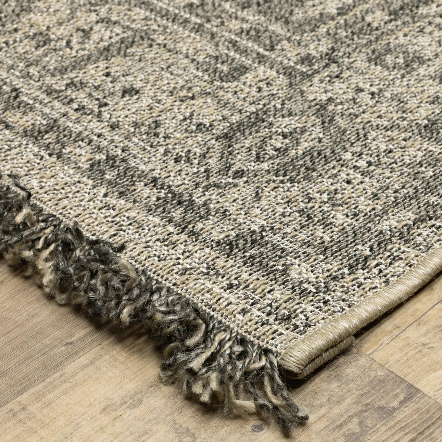 Area Rugs>Plow & Hearth Indoor/Outdoor Huntington Medallion Polypropylene Rug, 7'10" x 10'