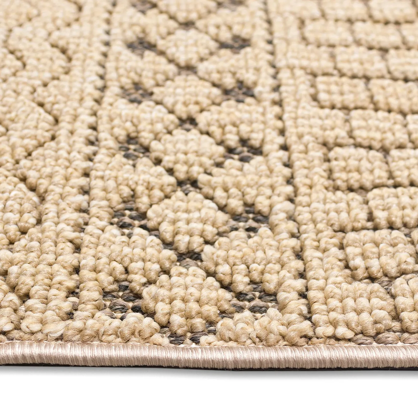 Area Rugs>Plow & Hearth Indoor/Outdoor Kitty Hawk Striped Rug, 6'6" x 9'4" Silver