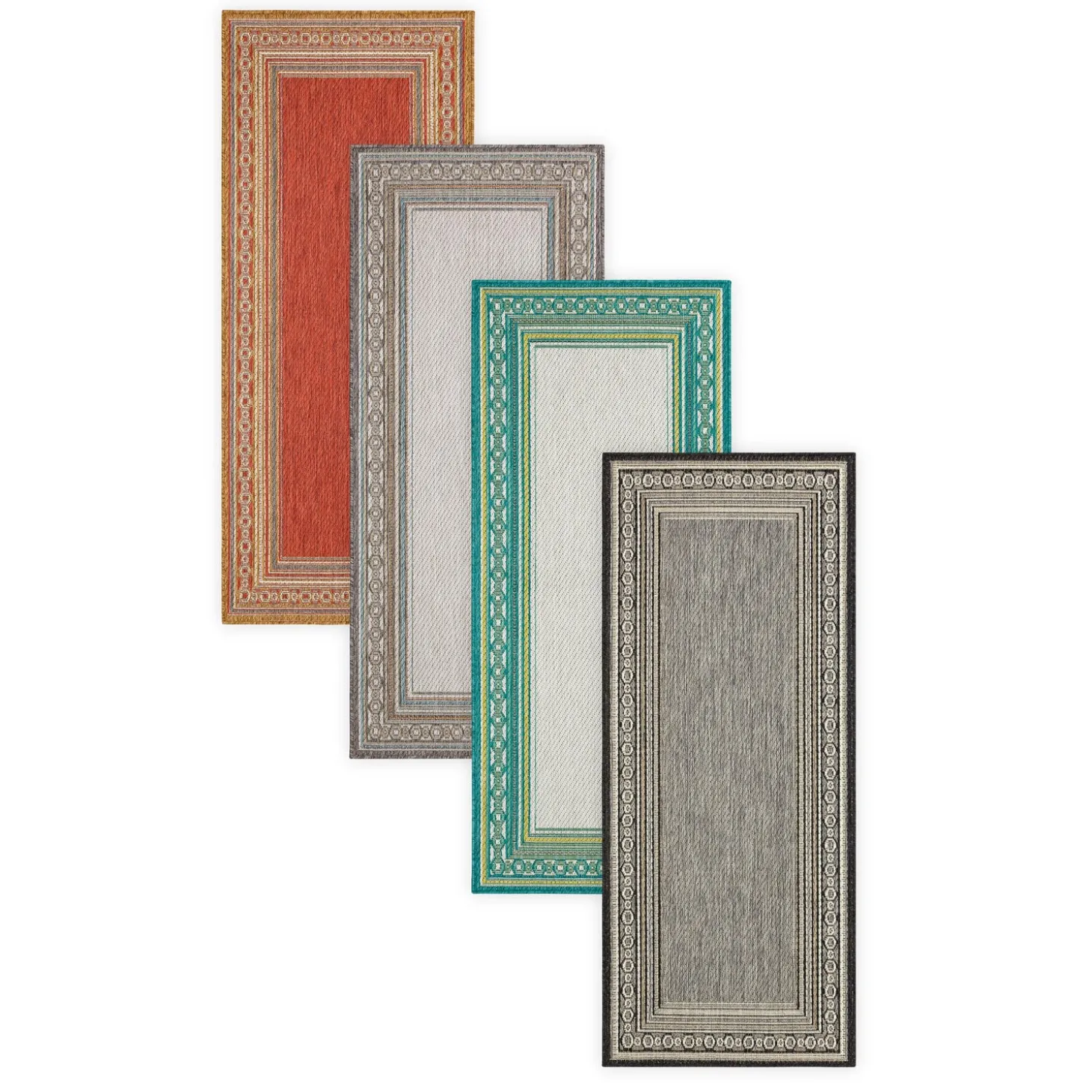 Area Rugs>Plow & Hearth Indoor/Outdoor La Grange Border Polypropylene Rug, 10' x 13'