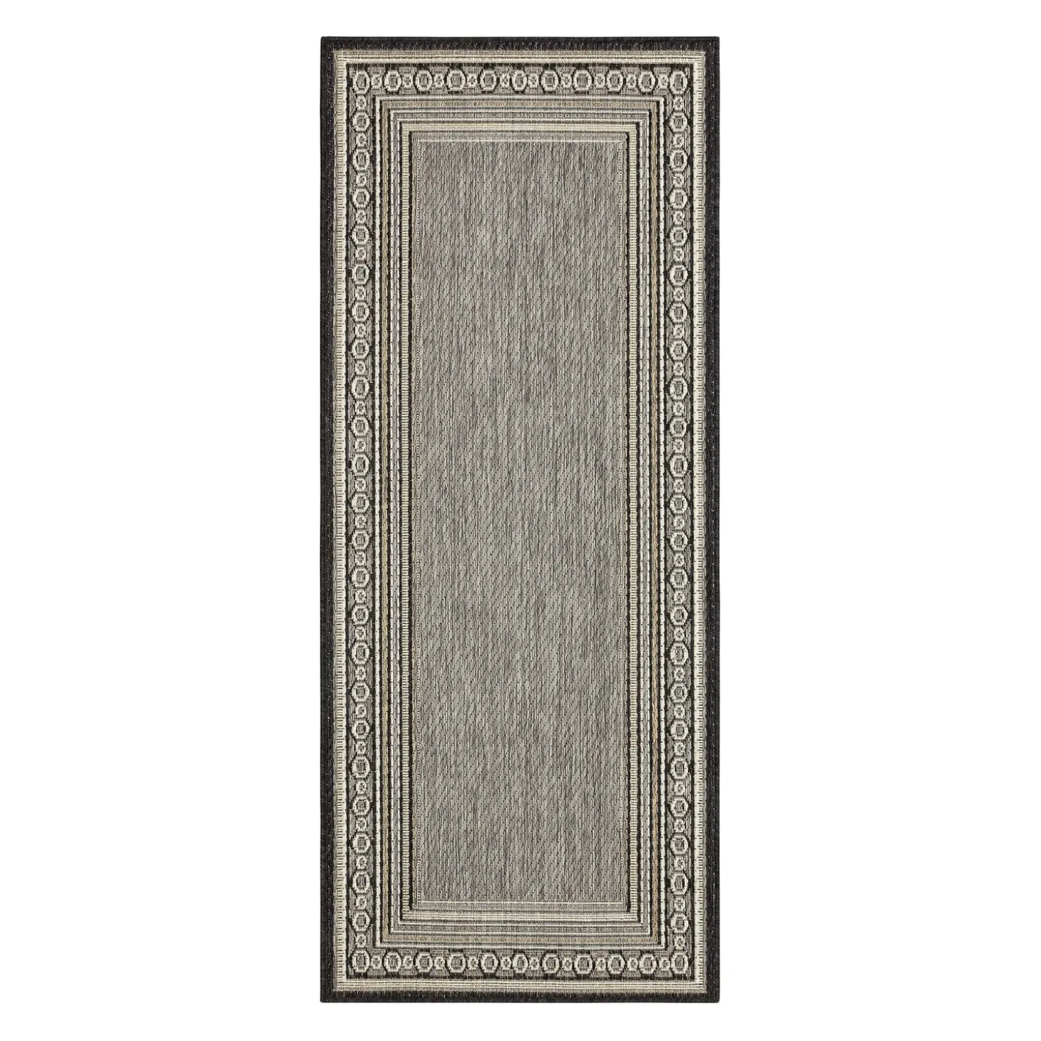 Area Rugs>Plow & Hearth Indoor/Outdoor La Grange Border Polypropylene Rug, 4' x 5'6"